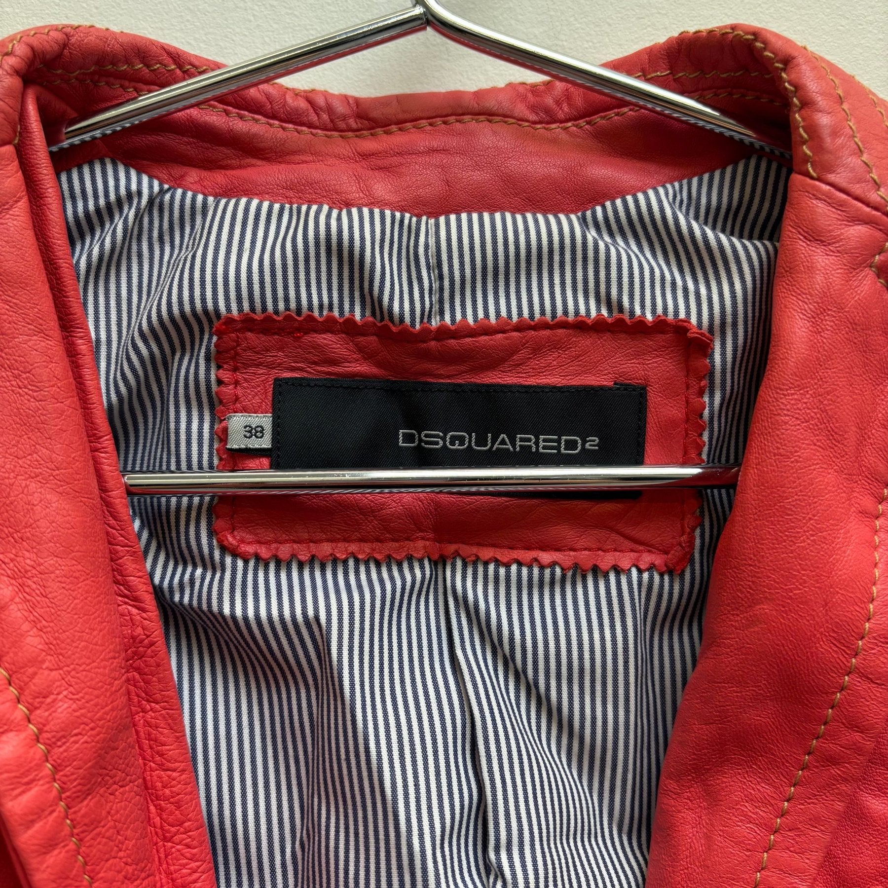 FW05 Dsquared2 Leather Blazer Biker Jacket - Image 11