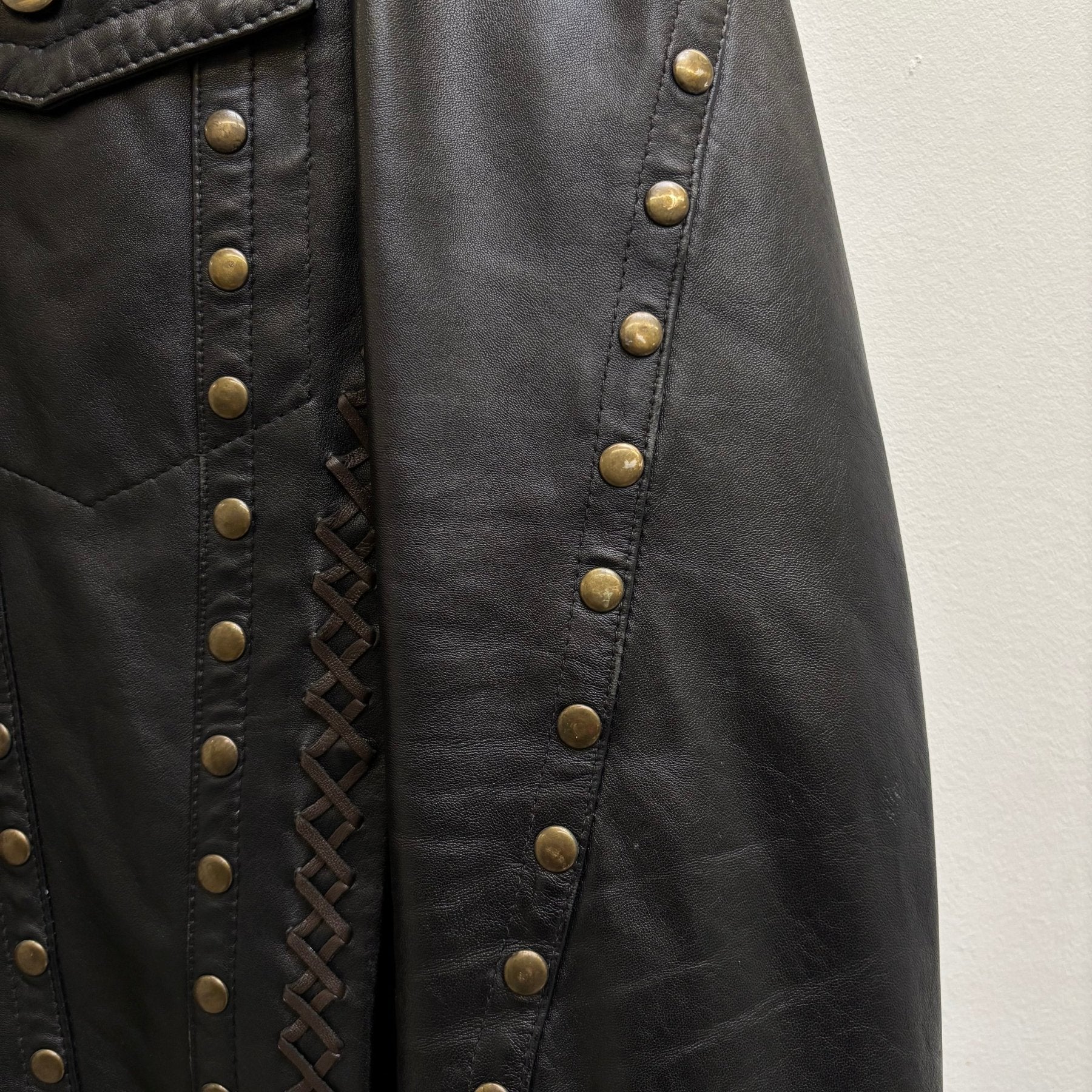 FW05 Roberto Cavalli Studded Leather Jacket - Image 5