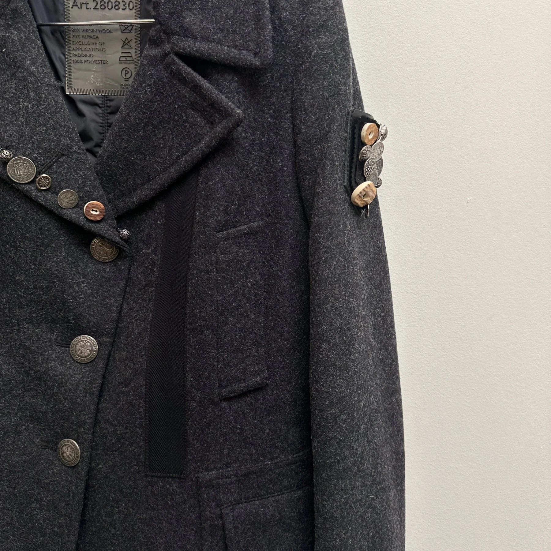 FW06 Prada Ornamented Wool Top Coat - Image 5