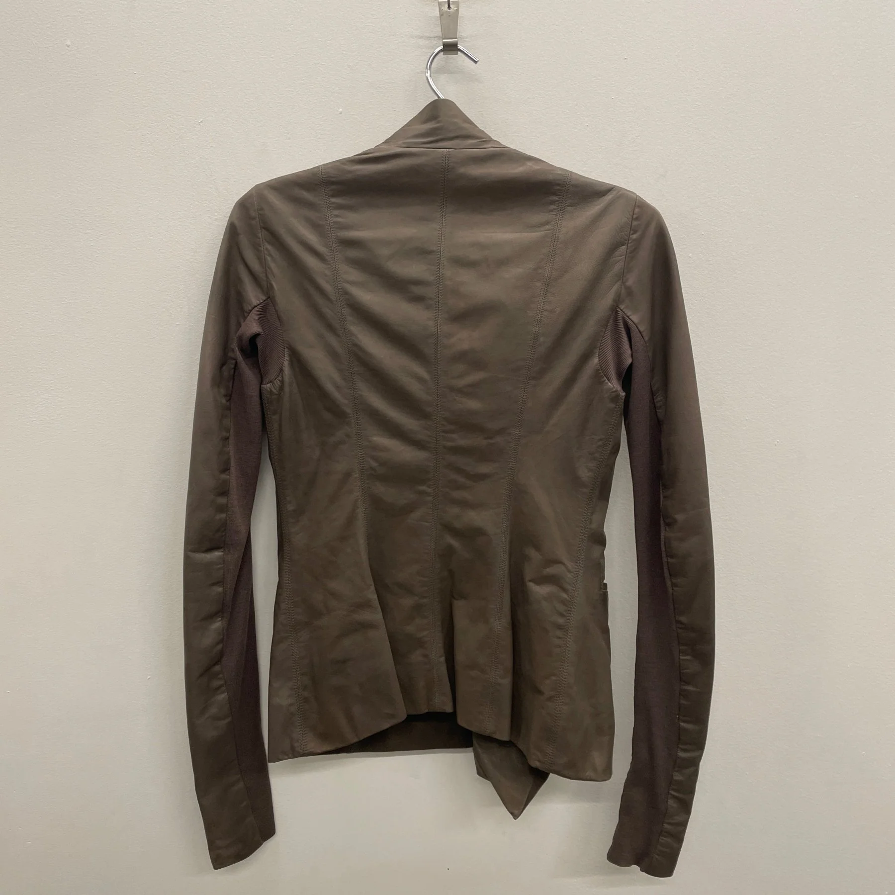 FW06 Rick Owens “DUSTOLATOR” Asymmetrical High Neck Jacket - Image 2