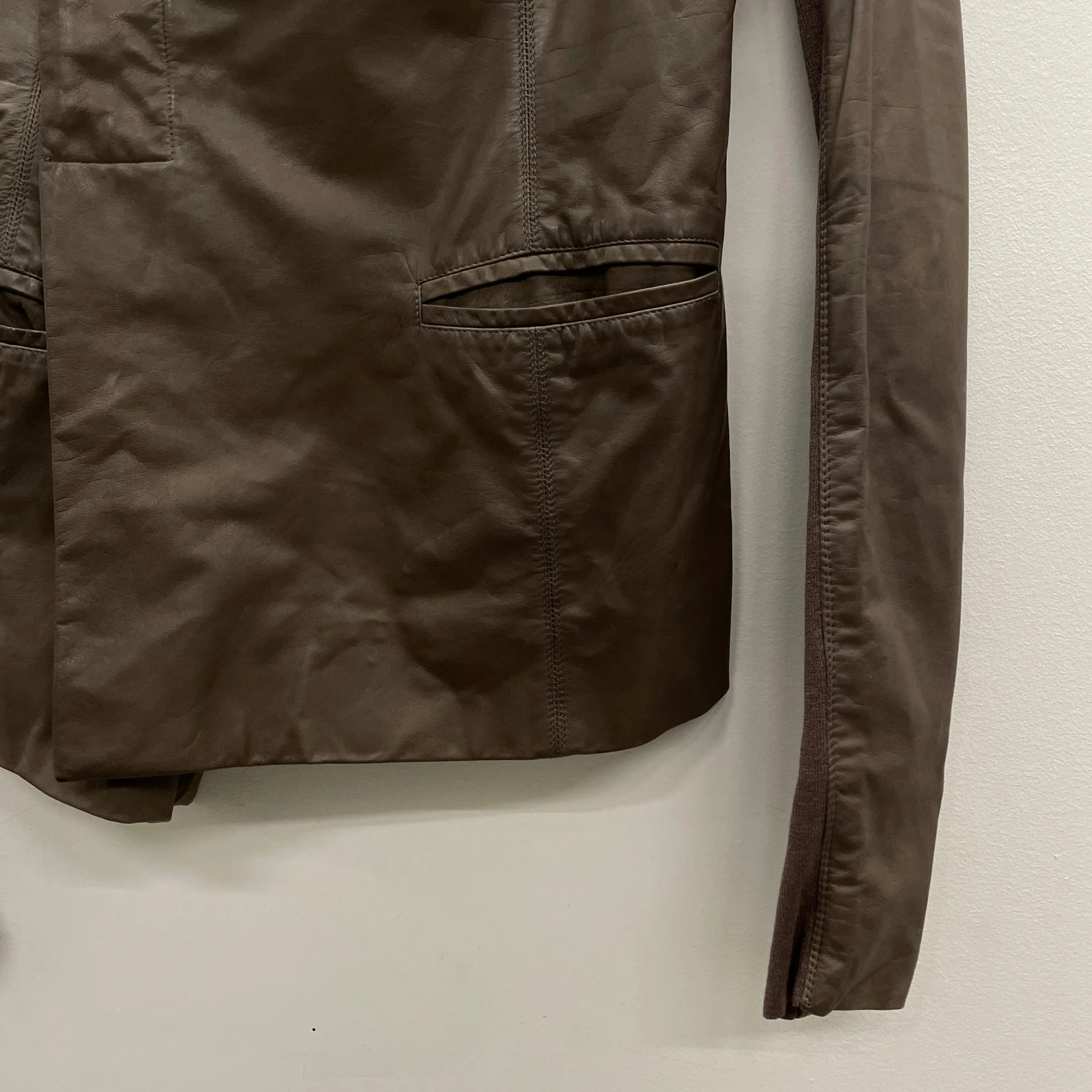 FW06 Rick Owens “DUSTOLATOR” Asymmetrical High Neck Jacket - Image 7