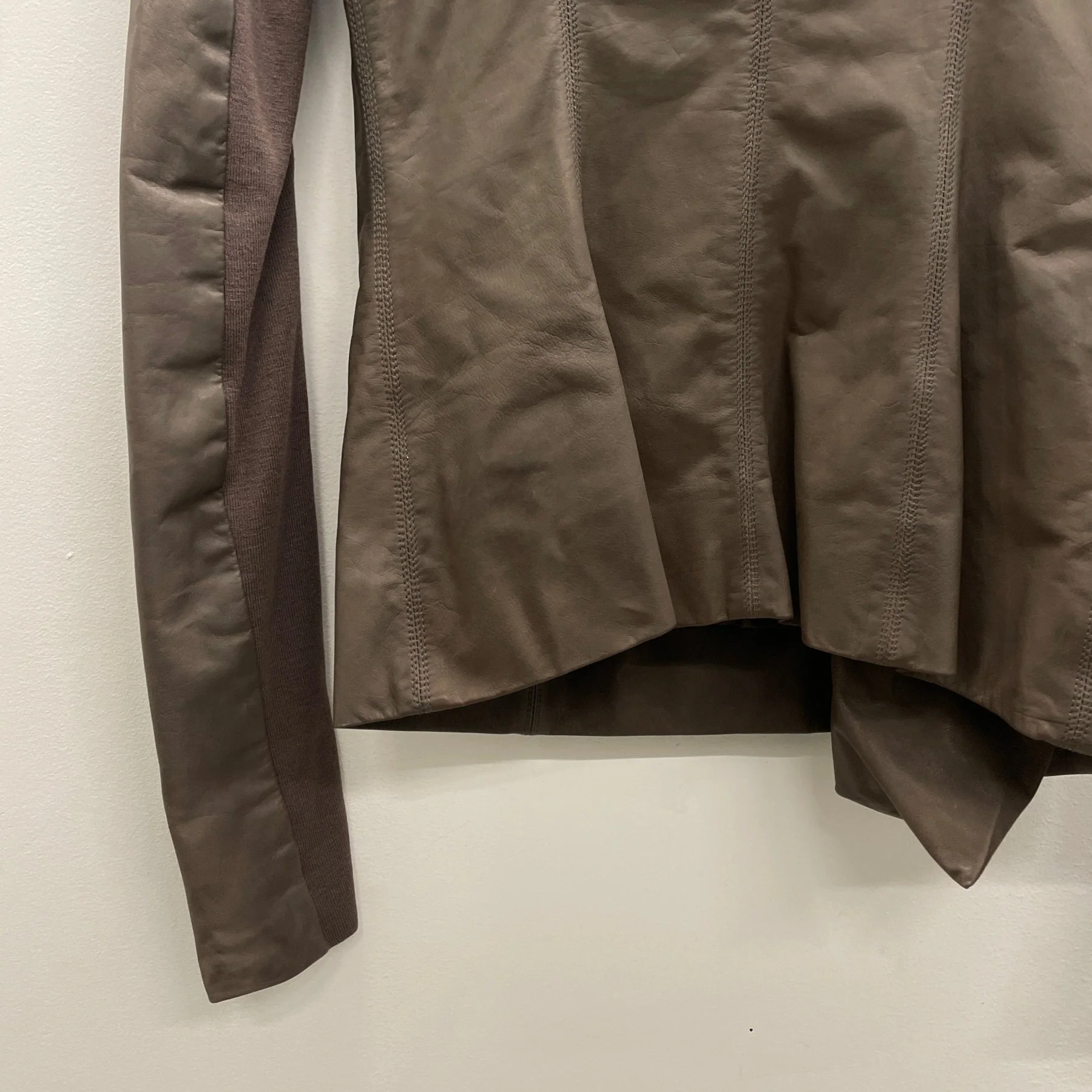 FW06 Rick Owens “DUSTOLATOR” Asymmetrical High Neck Jacket - Image 9