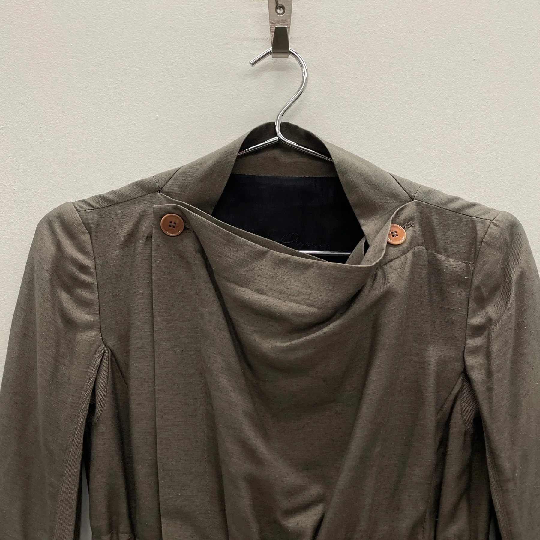 FW06 Rick Owens “DUSTOLATOR” Frayed High Neck Jacket - Image 3