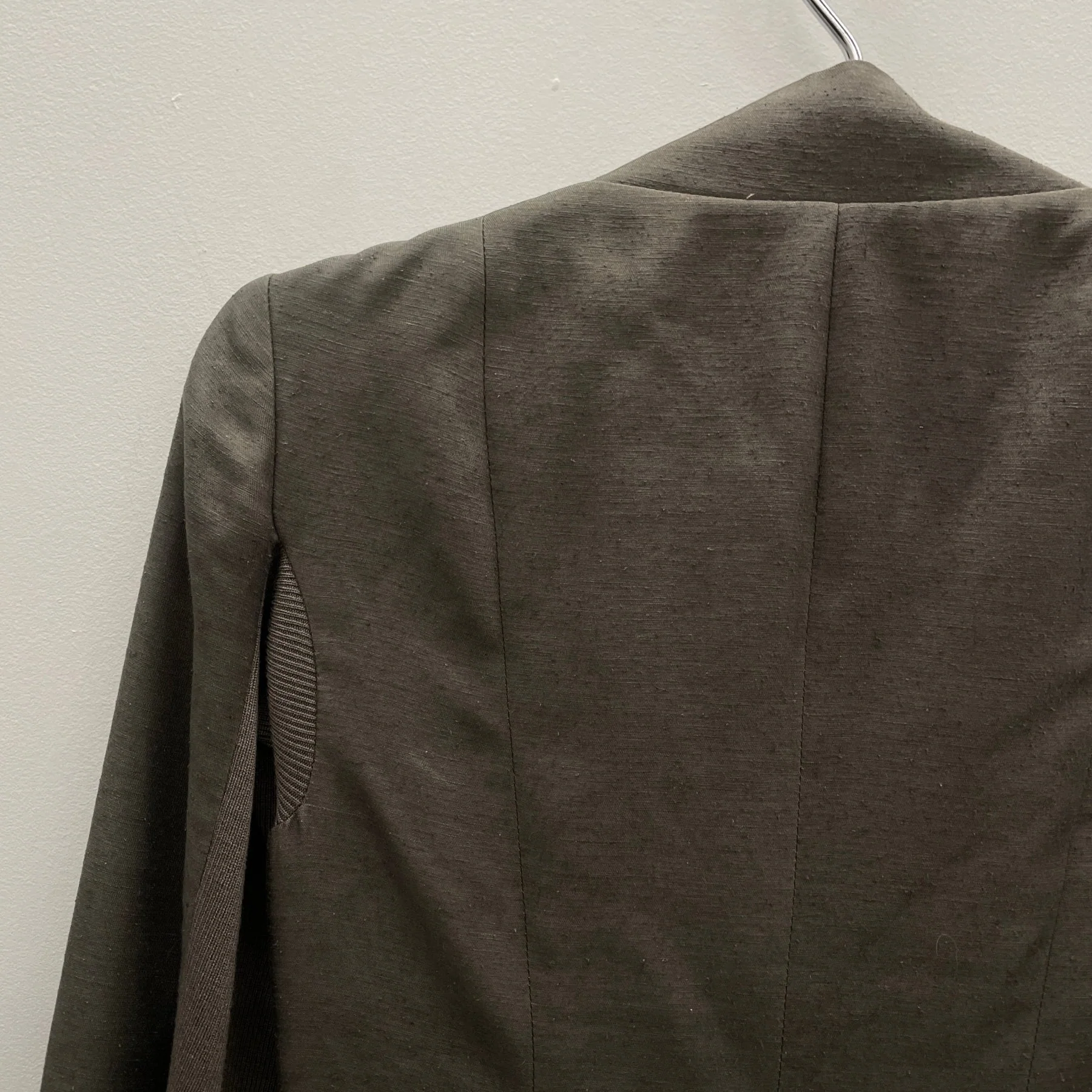 FW06 Rick Owens “DUSTOLATOR” Frayed High Neck Jacket - Image 8