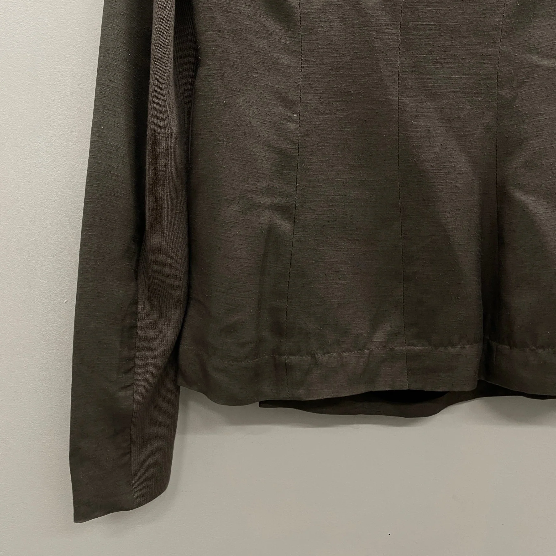 FW06 Rick Owens “DUSTOLATOR” Frayed High Neck Jacket - Image 9