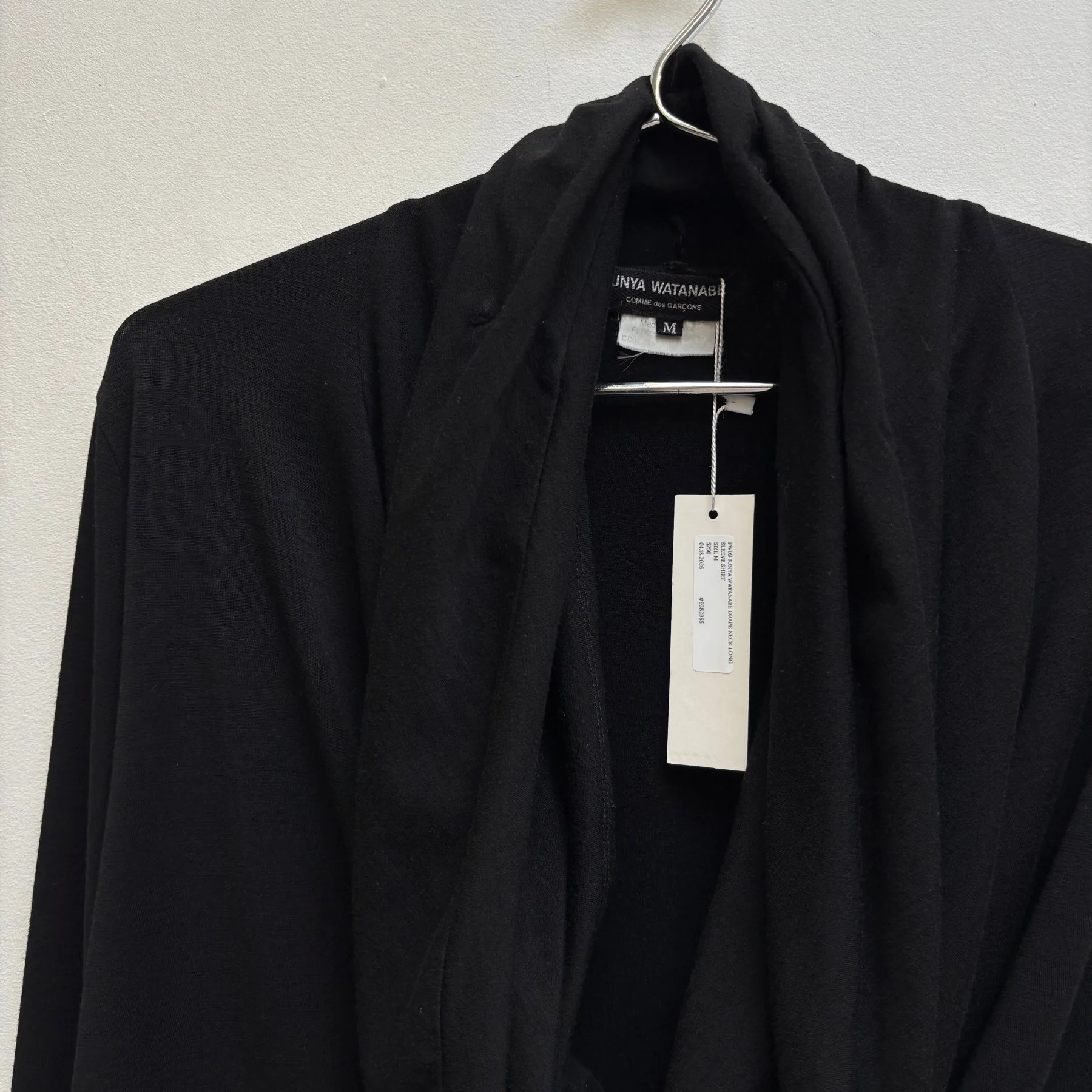 FW09 Junya Watanabe Drape Neck Long Sleeve Shirt - Image 3