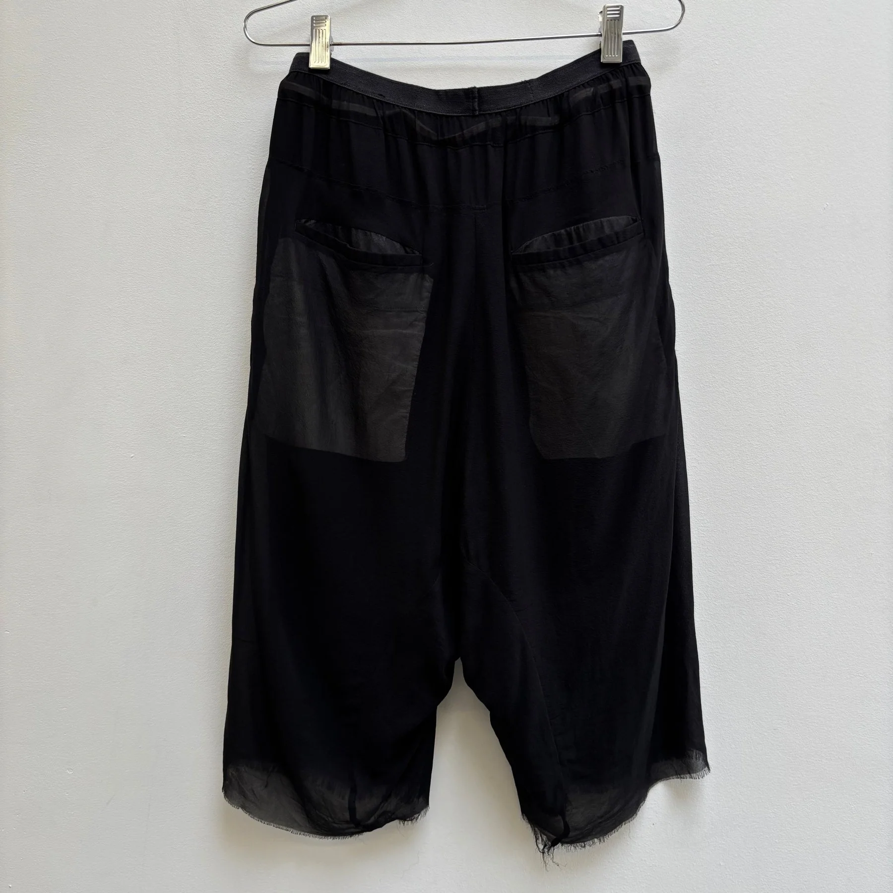FW09 Rick Owens ‘CRUST’ Drop Crotch Silk Shorts - Image 2