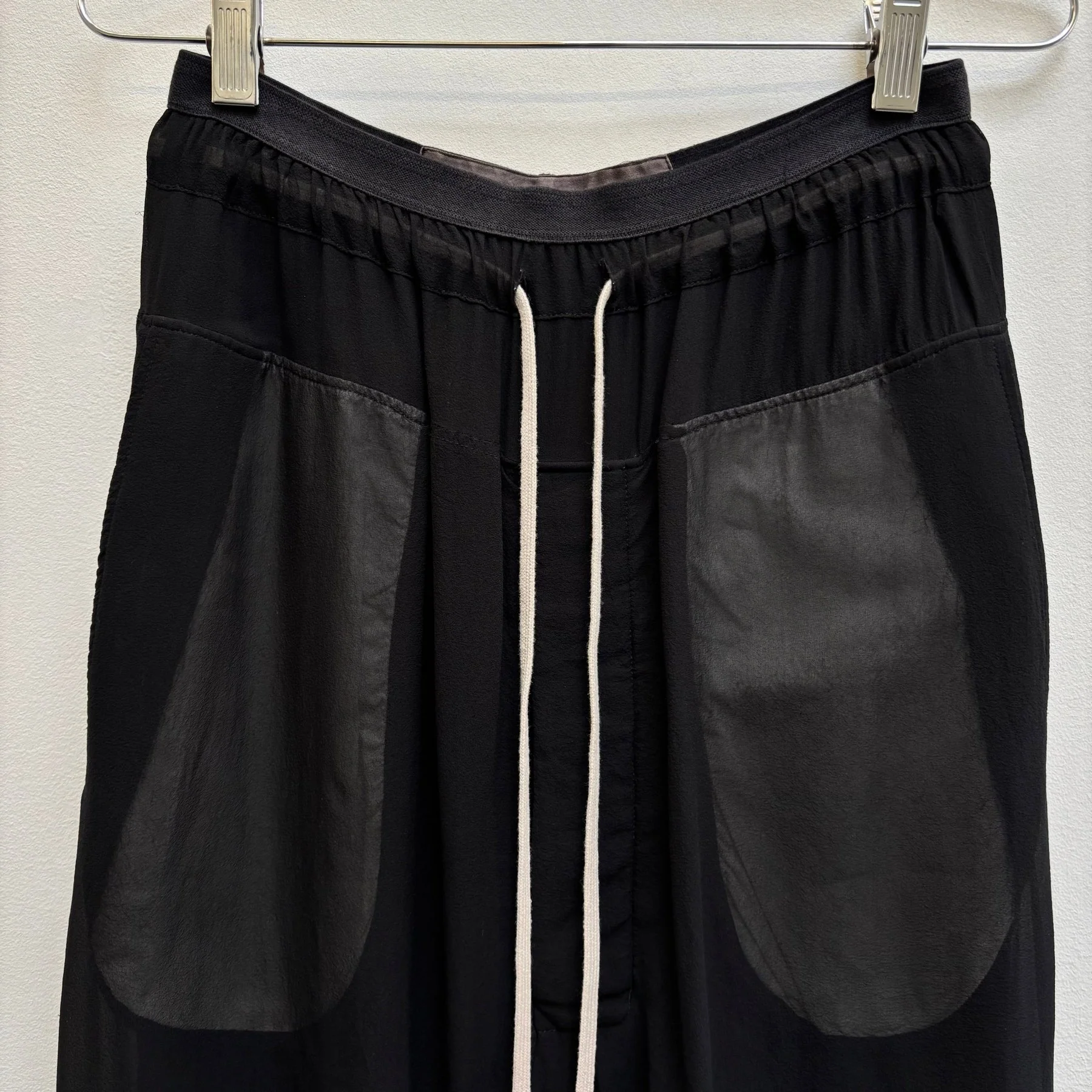 FW09 Rick Owens ‘CRUST’ Drop Crotch Silk Shorts - Image 3