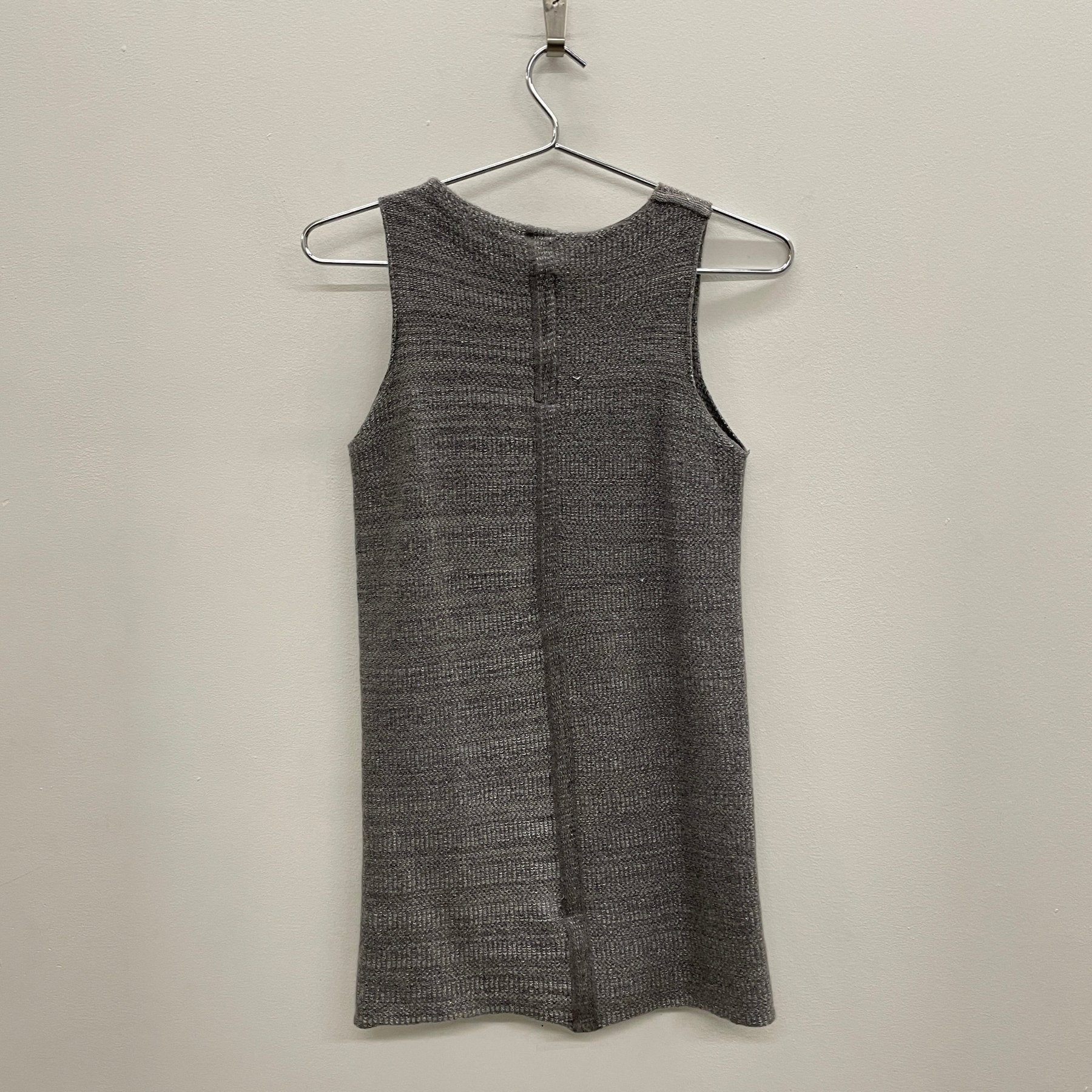 FW09 Rick Owens “CRUST” Silver Knitted Tank Top - Image 2