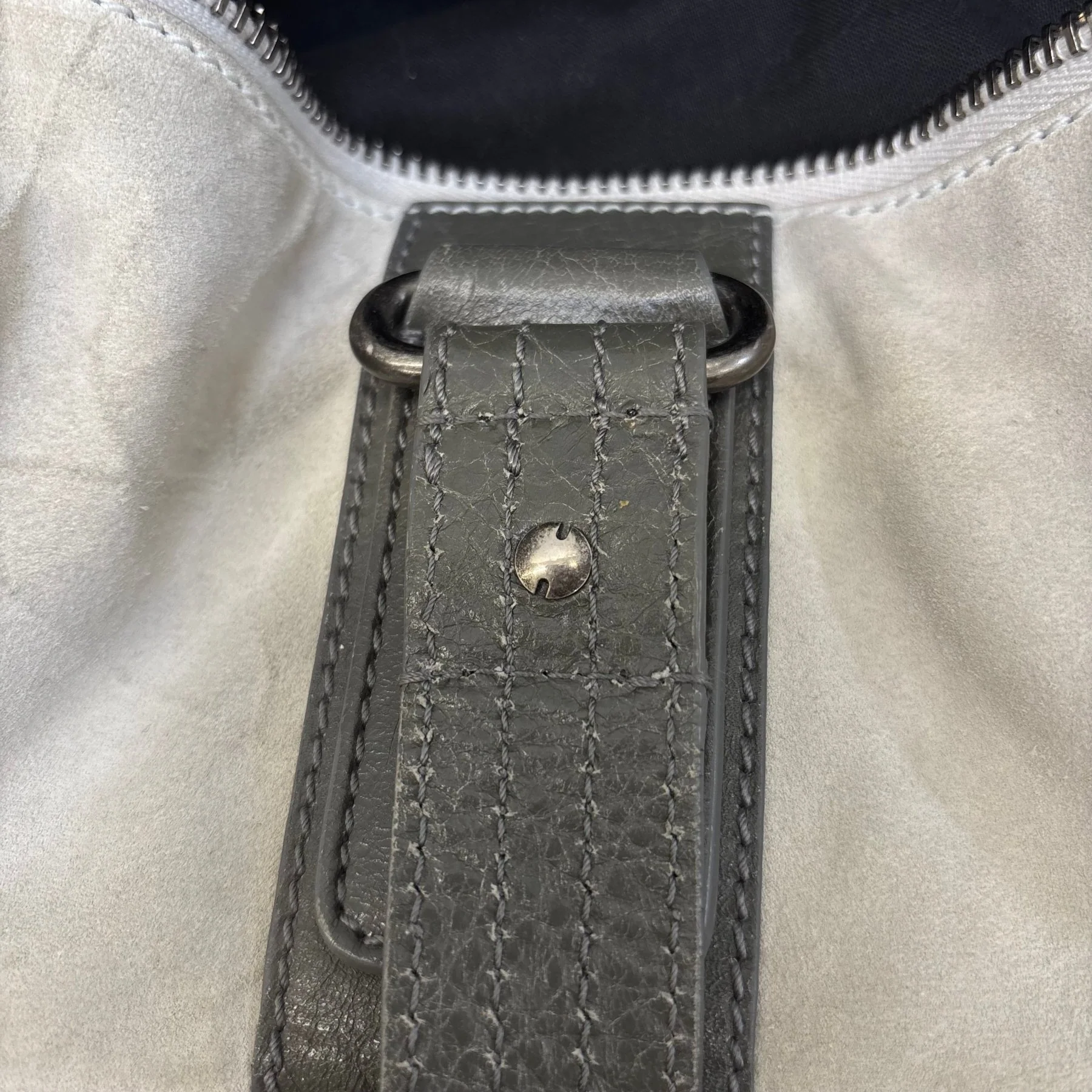 FW14 Balenciaga Suede Dual Pocket Duffle Bag - Image 22