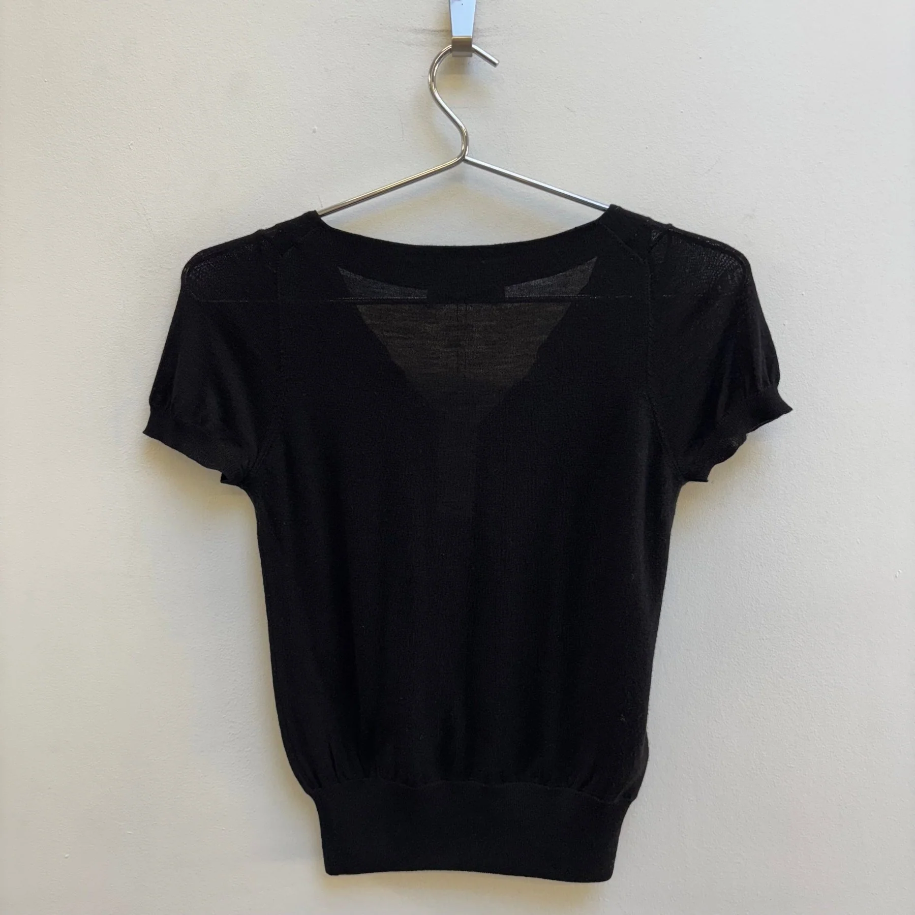FW10 Prada Deep V Wool T-Shirt - Image 2