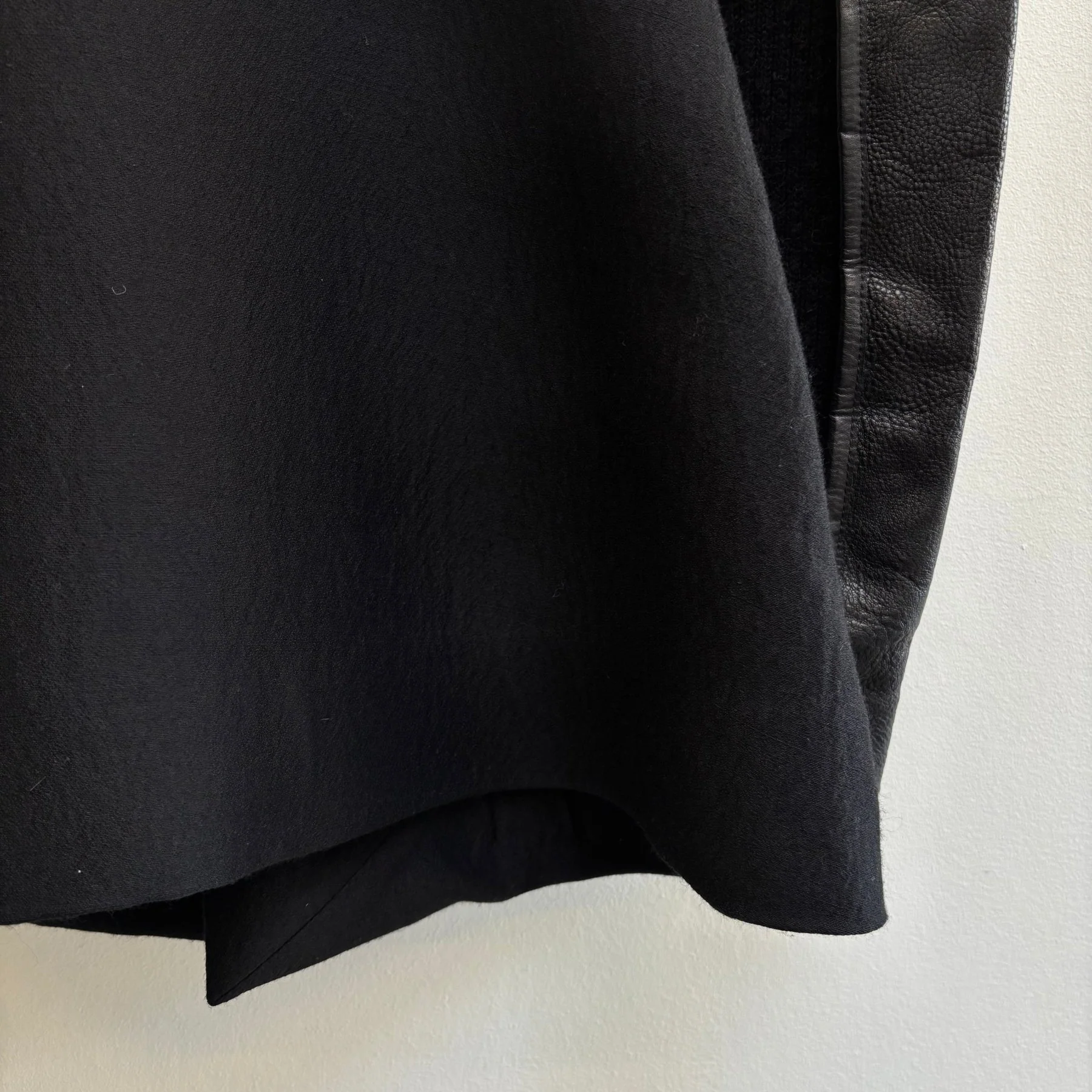 FW10 Rick Owens ‘GLEAM’ Long Leather Wool Jacket - Image 12