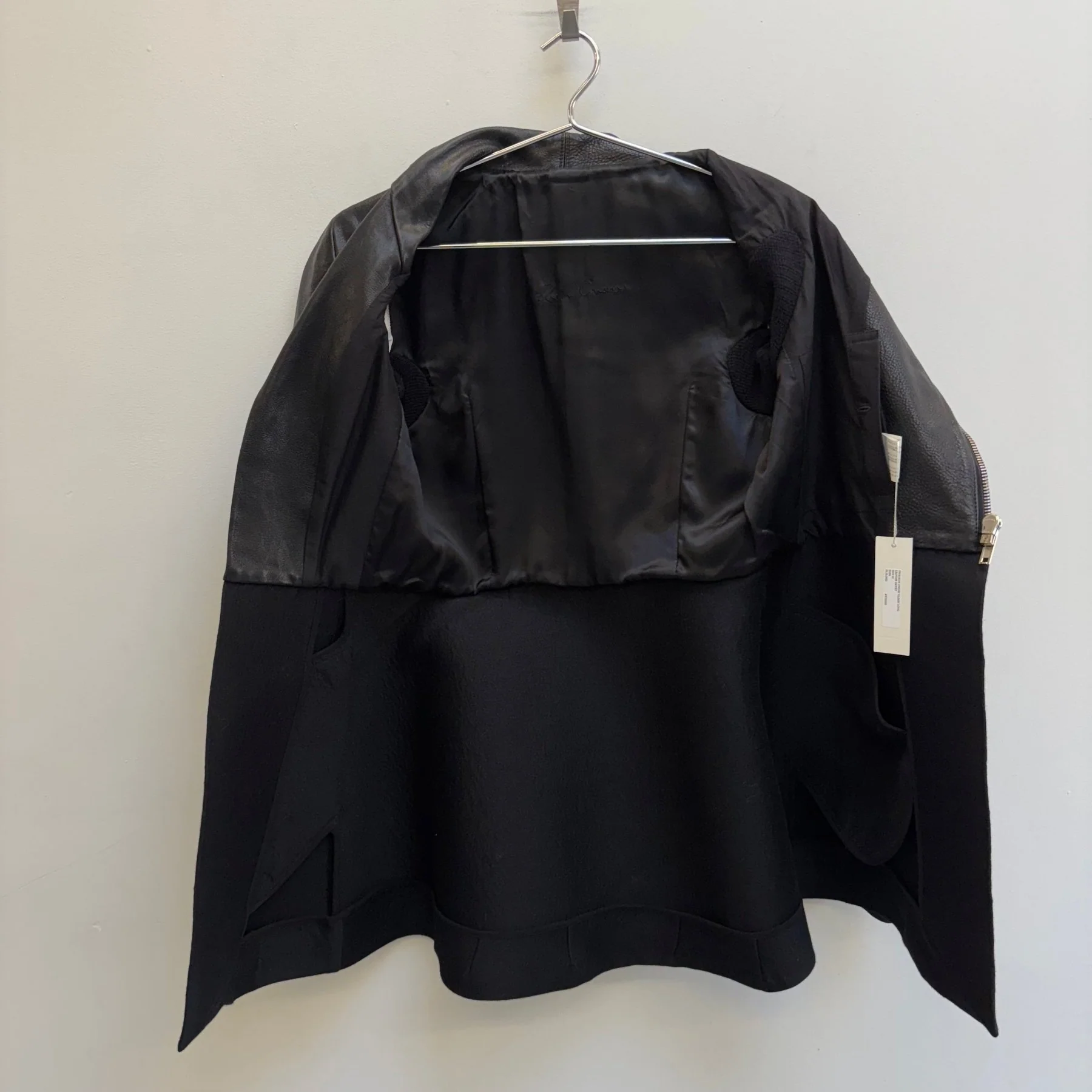 FW10 Rick Owens ‘GLEAM’ Long Leather Wool Jacket - Image 13