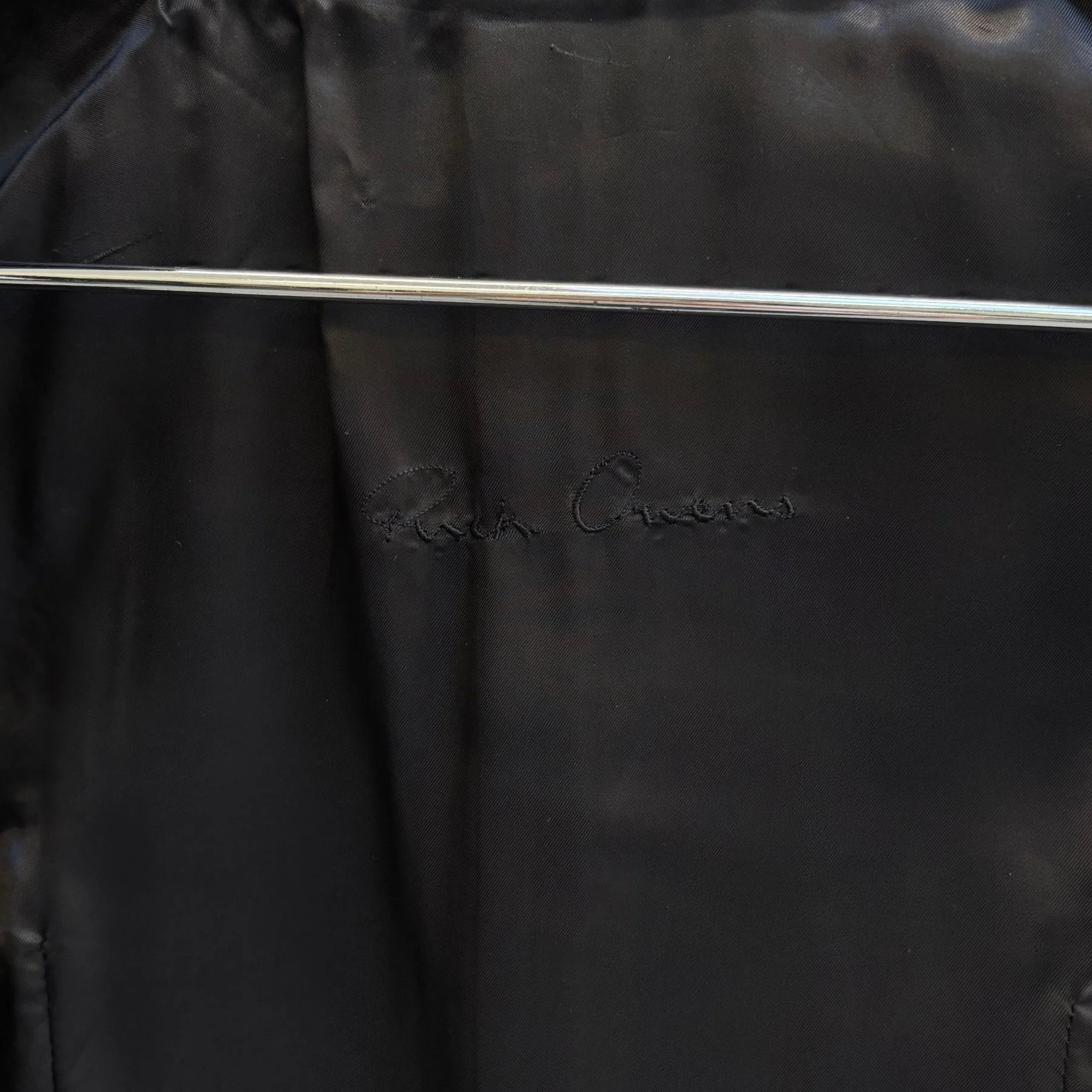 FW10 Rick Owens ‘GLEAM’ Long Leather Wool Jacket - Image 14
