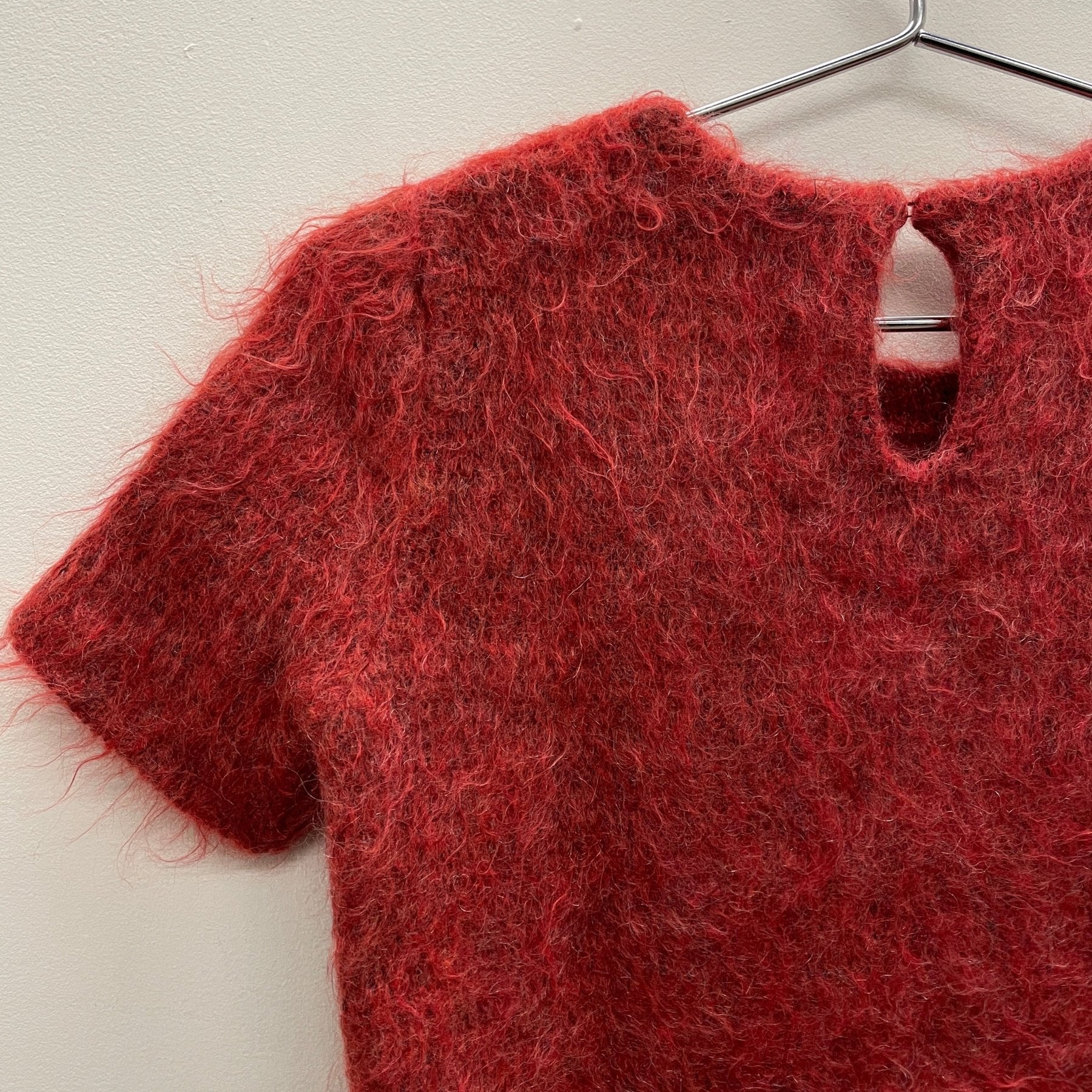 FW11 Balenciaga By Nicholas Ghesquiere Red Mohair Top - Image 8