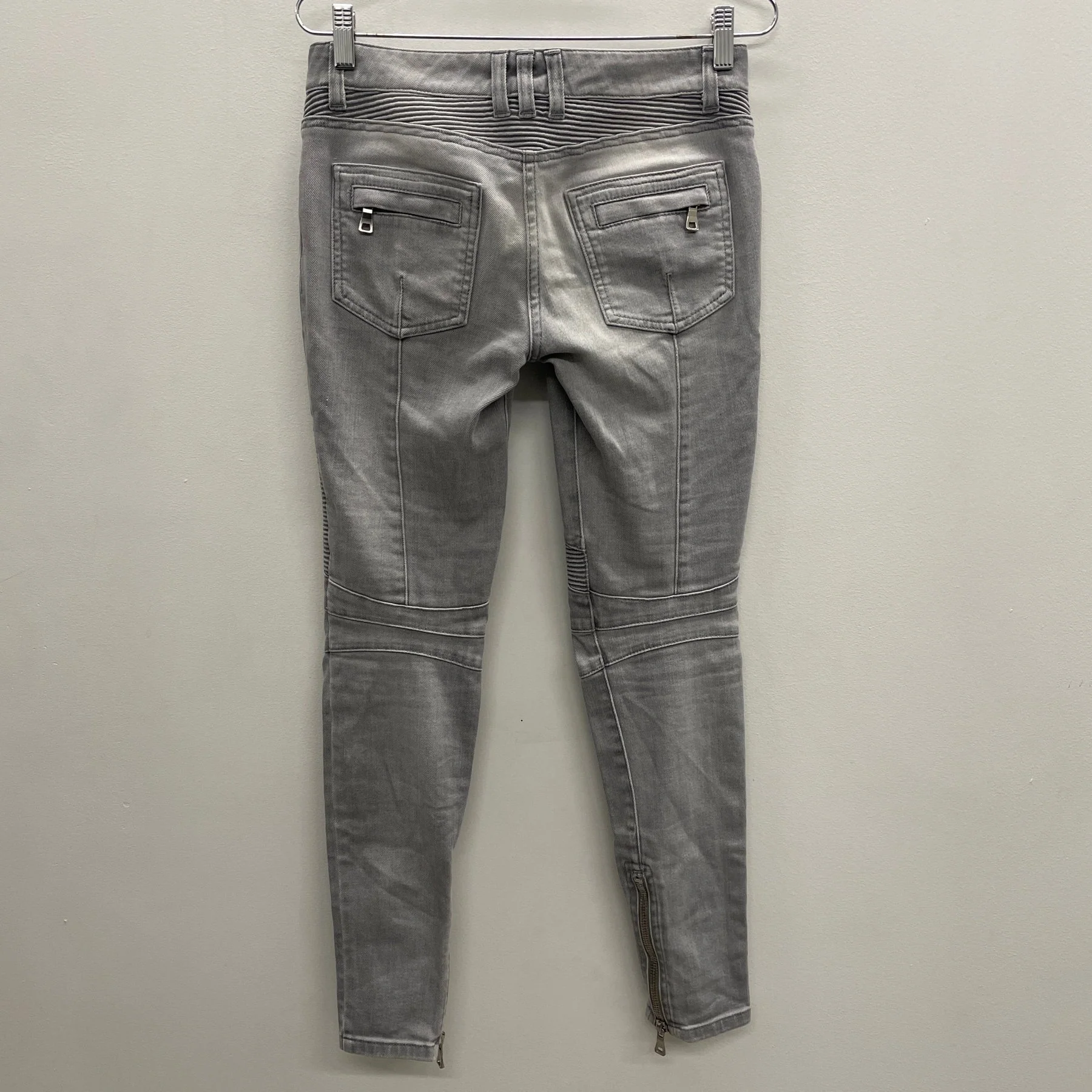 FW11 Balmain by Christophe Dercarnin Lightwash Biker Jeans - Image 2