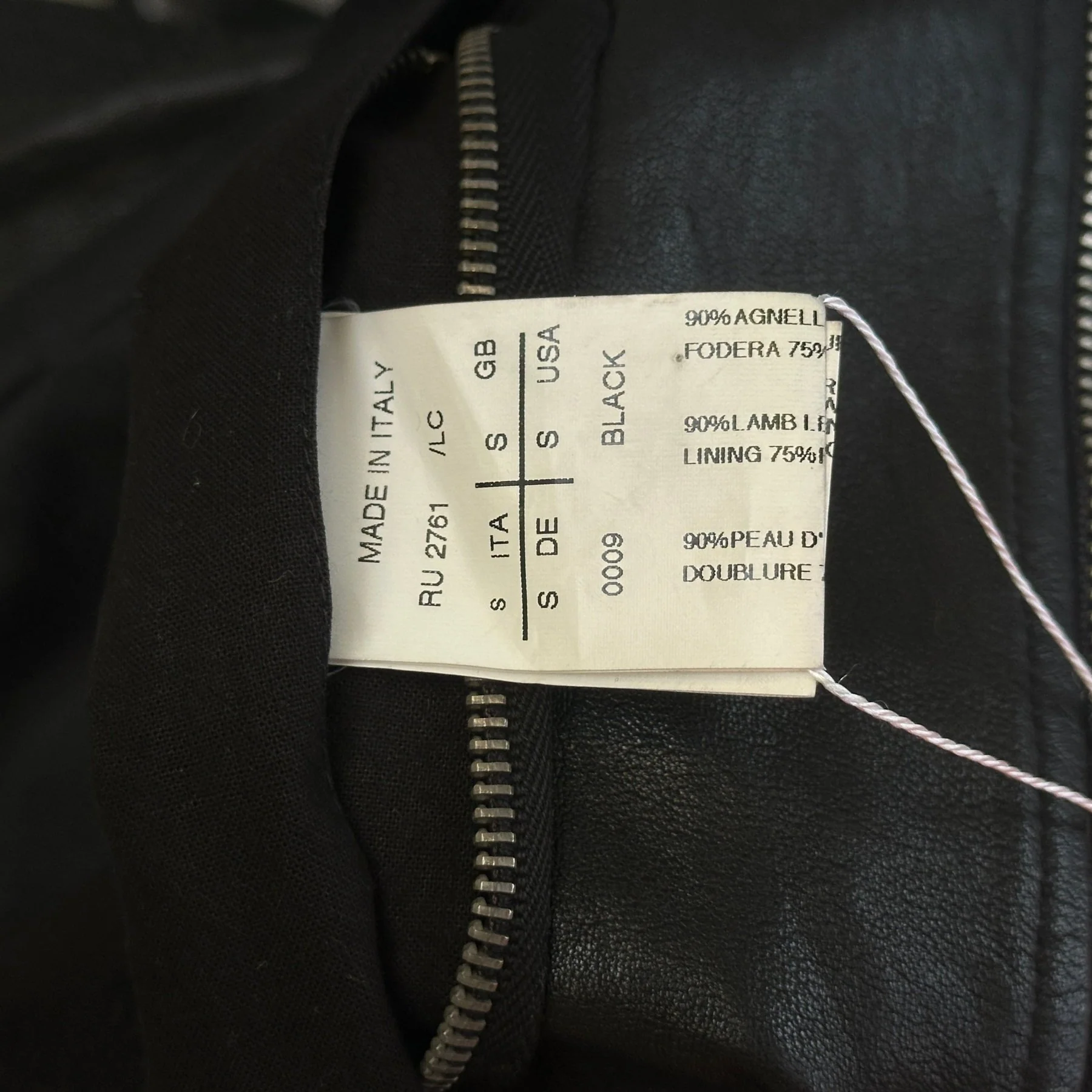 FW11 Rick Owens “LIMO” High Neck Intarsia Leather Jacket - Image 10