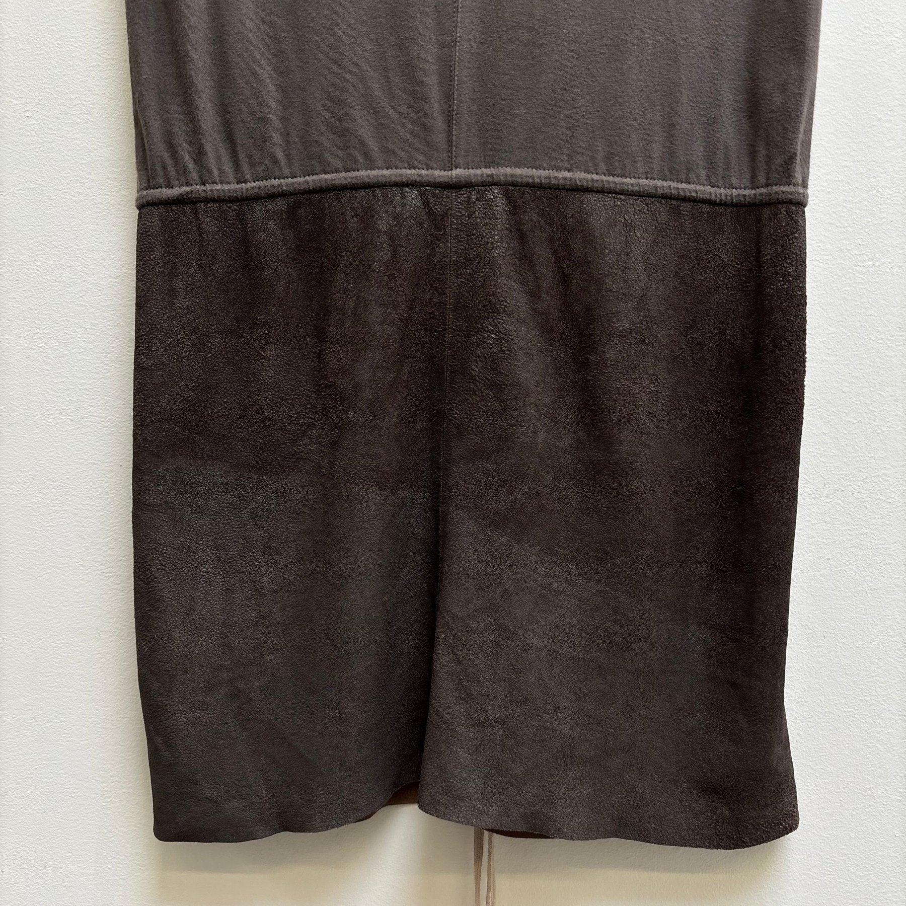 FW11 RICK OWENS “LIMO” LEATHER PATCH DRESS - Image 11