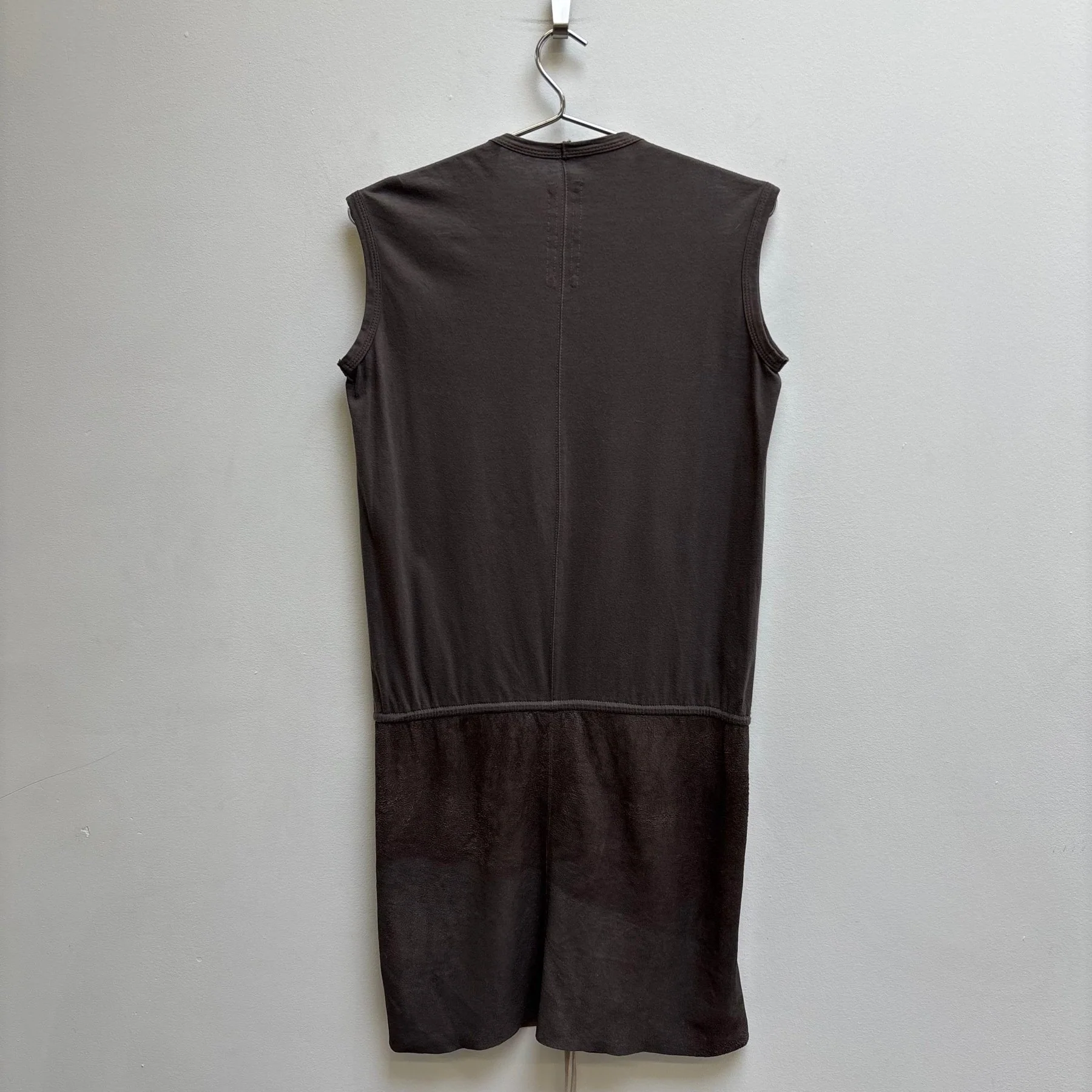 FW11 RICK OWENS “LIMO” LEATHER PATCH DRESS - Image 2