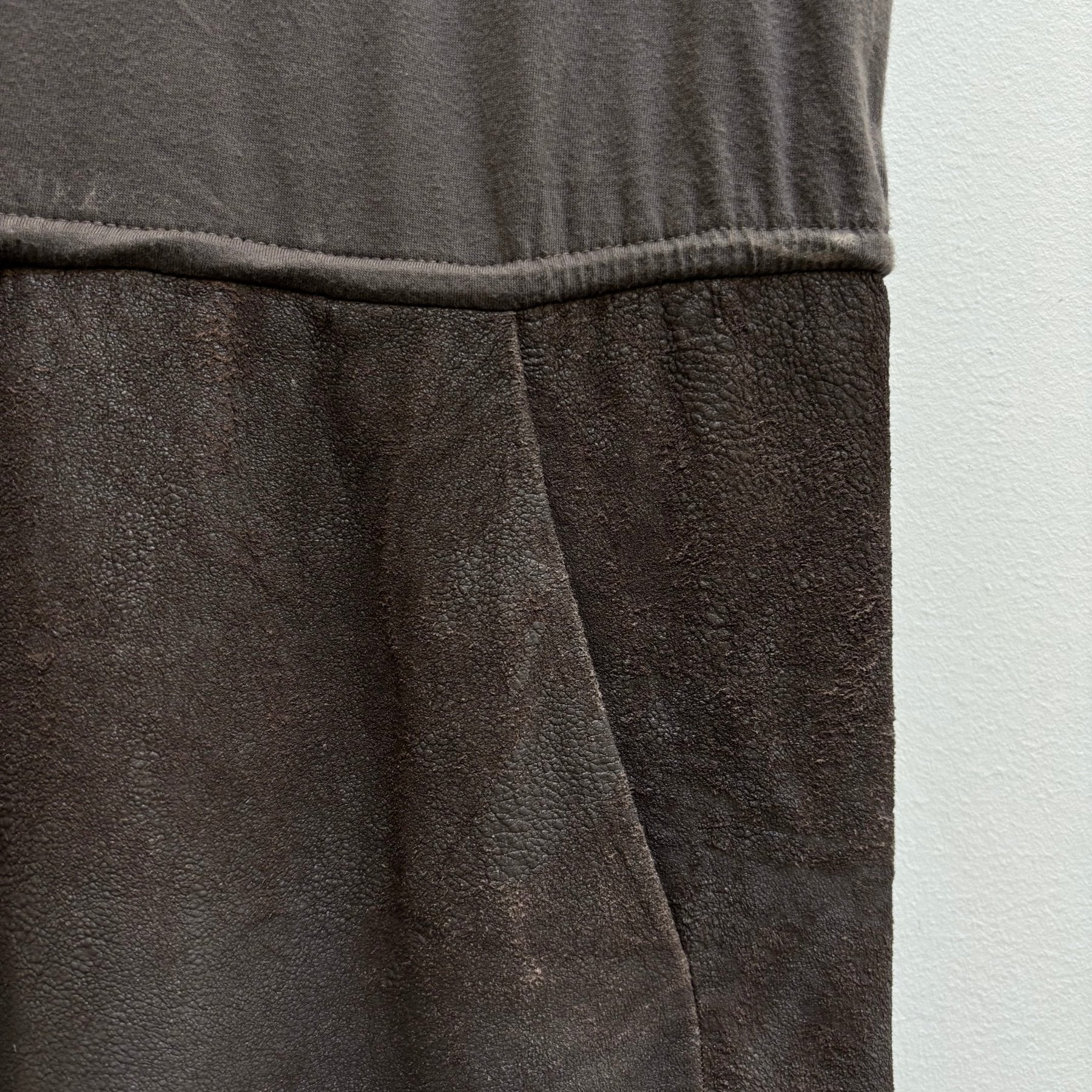 FW11 RICK OWENS “LIMO” LEATHER PATCH DRESS - Image 8