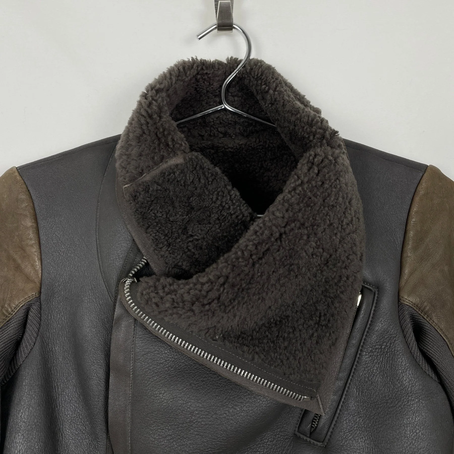 FW13 Rick Owens "Plinth" Biker Leather Jacket - Image 4