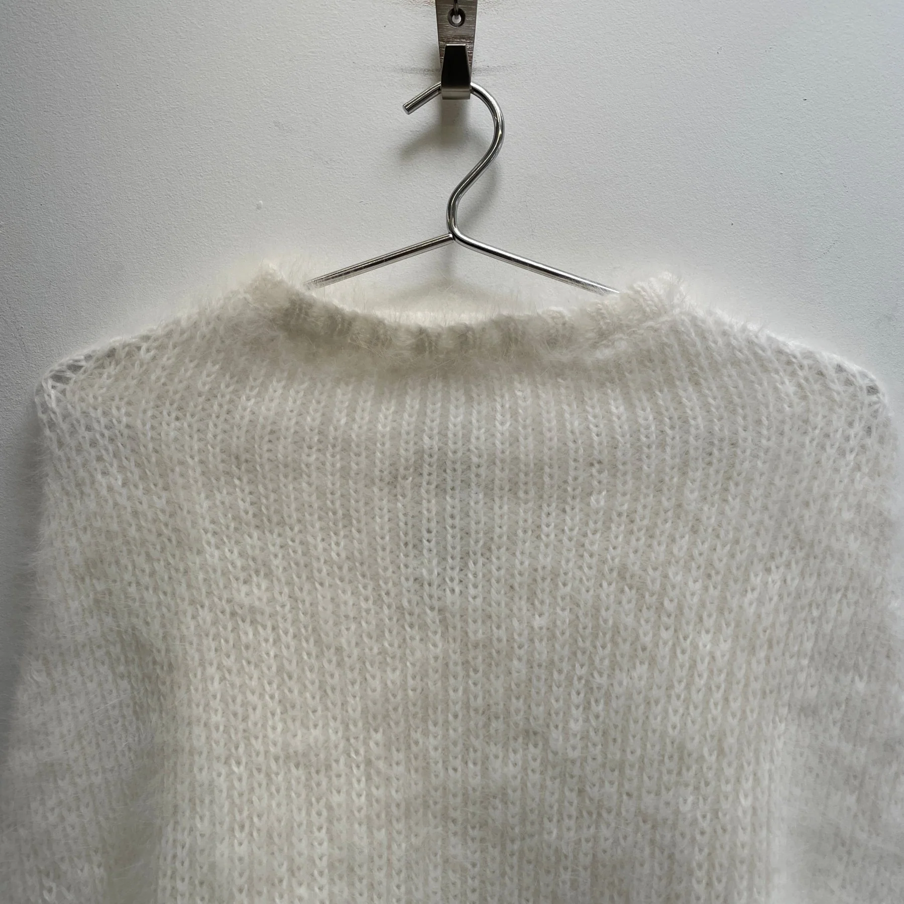 FW13 Rick Owens “PLINTH” Leather Sleeve Alpaca Sweater - Image 4
