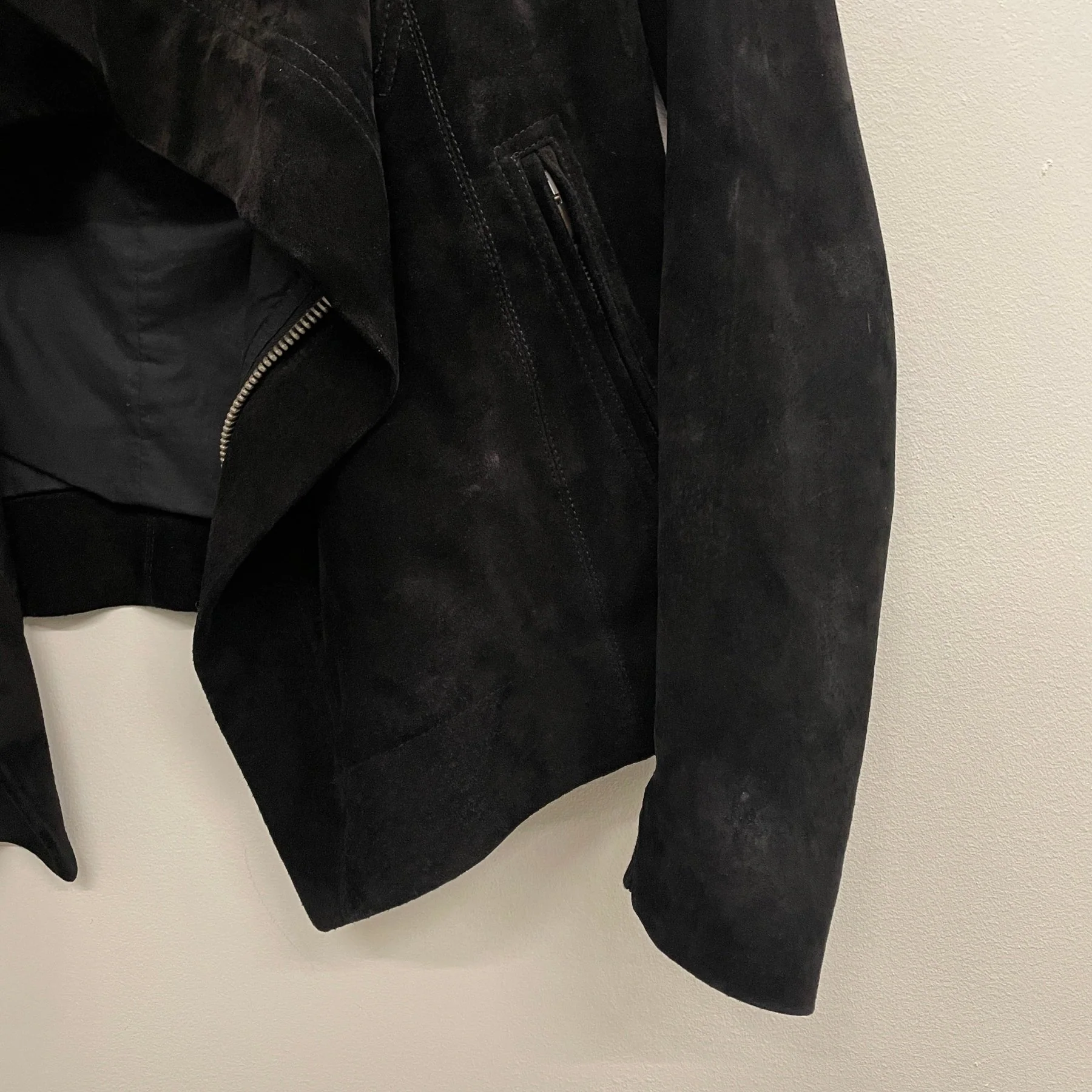 FW13 Rick Owens "Plinth" Suede Motorcycle Jacket - Image 10