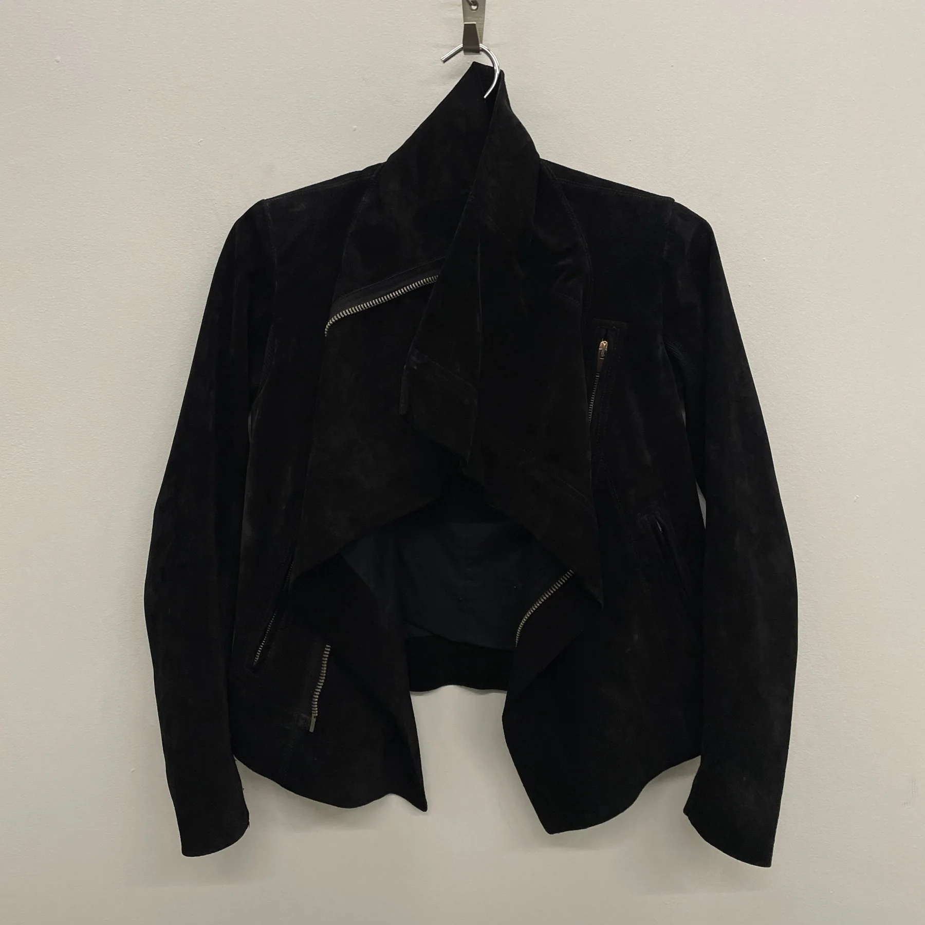 FW13 Rick Owens "Plinth" Suede Motorcycle Jacket - Image 3