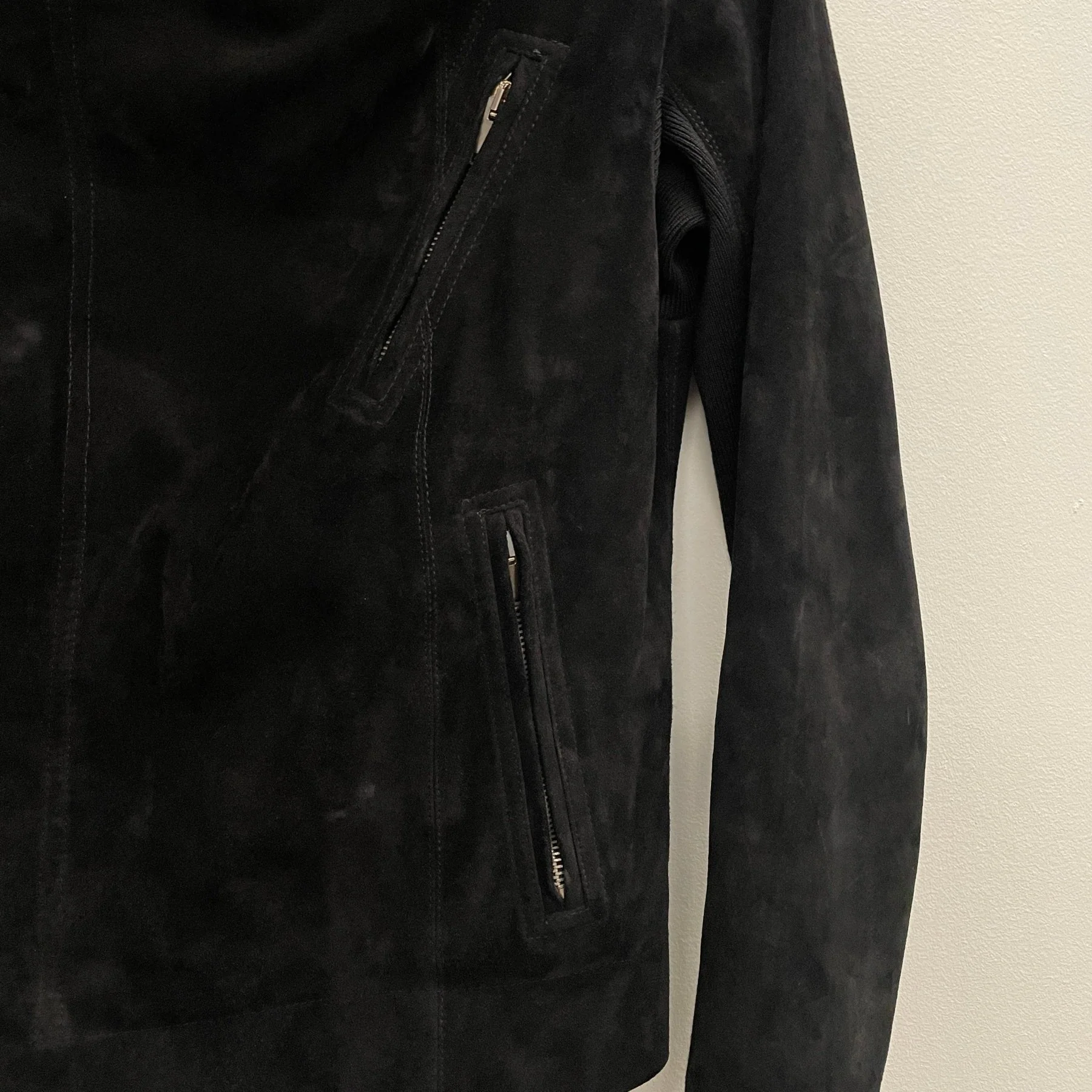 FW13 Rick Owens "Plinth" Suede Motorcycle Jacket - Image 5