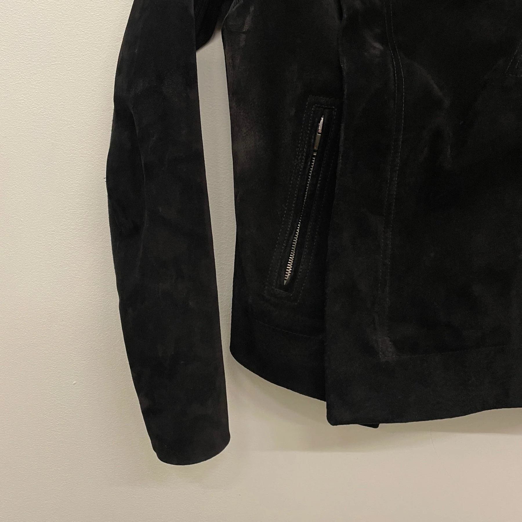 FW13 Rick Owens "Plinth" Suede Motorcycle Jacket - Image 6