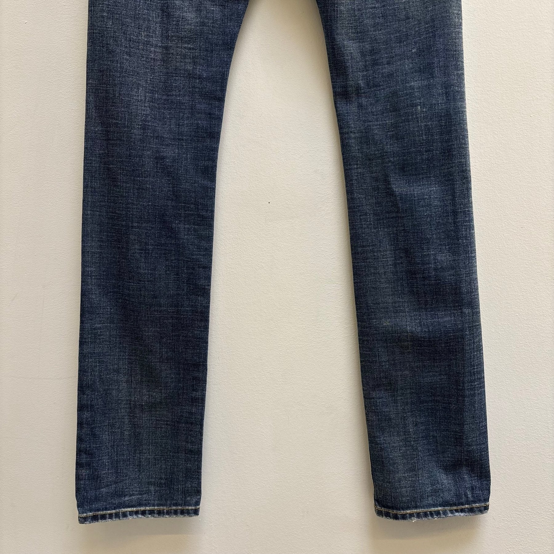 FW13 Saint Laurent Paris Splattered Mid Wash Jeans - Image 10
