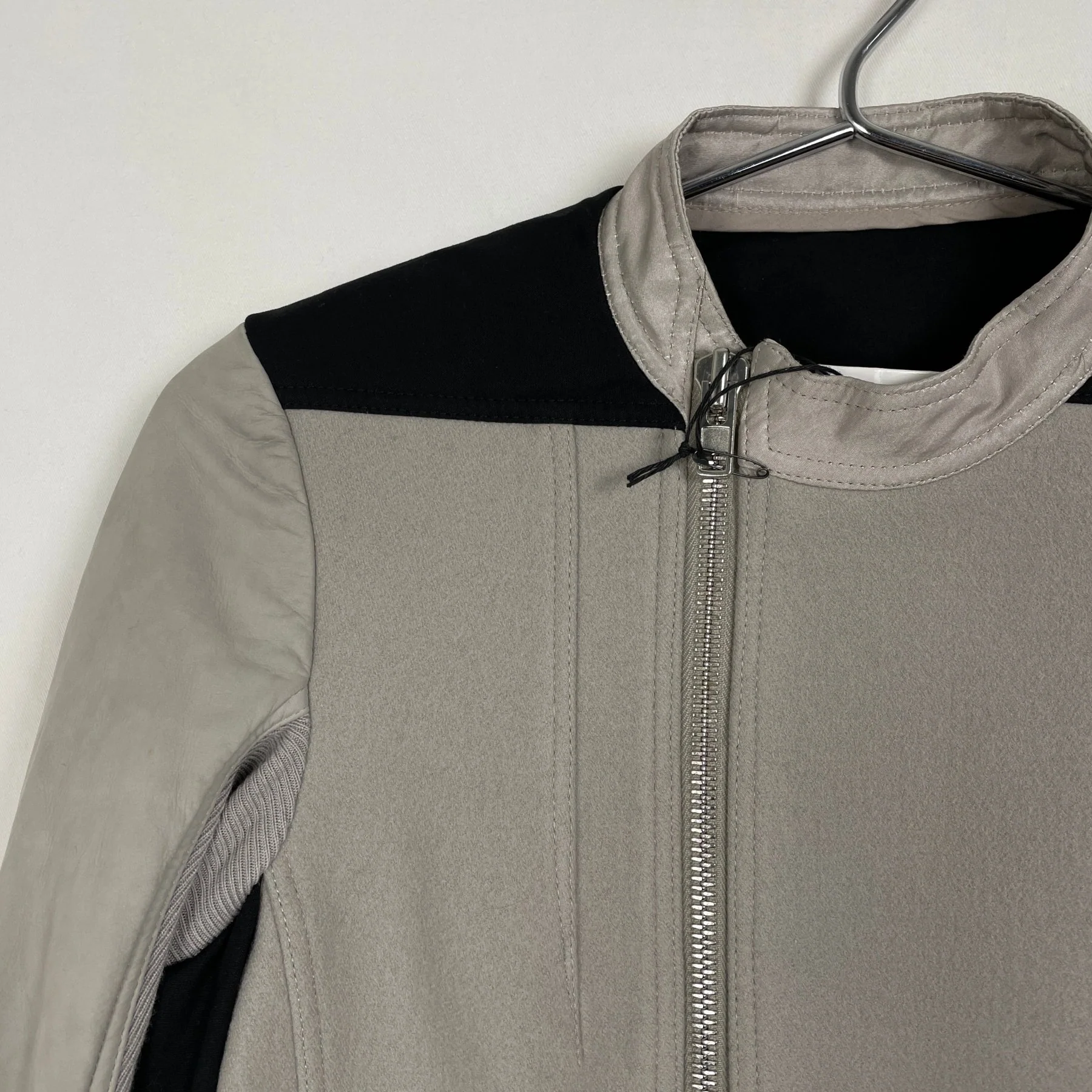 FW14 Rick Owens Split Biker Frilled Jacket - Image 4