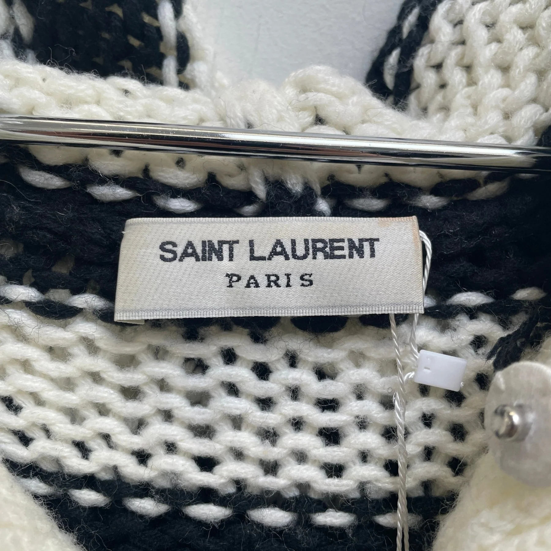 FW14 Saint Laurent by Hedi Slimane Striped Knit Sweater - Image 8