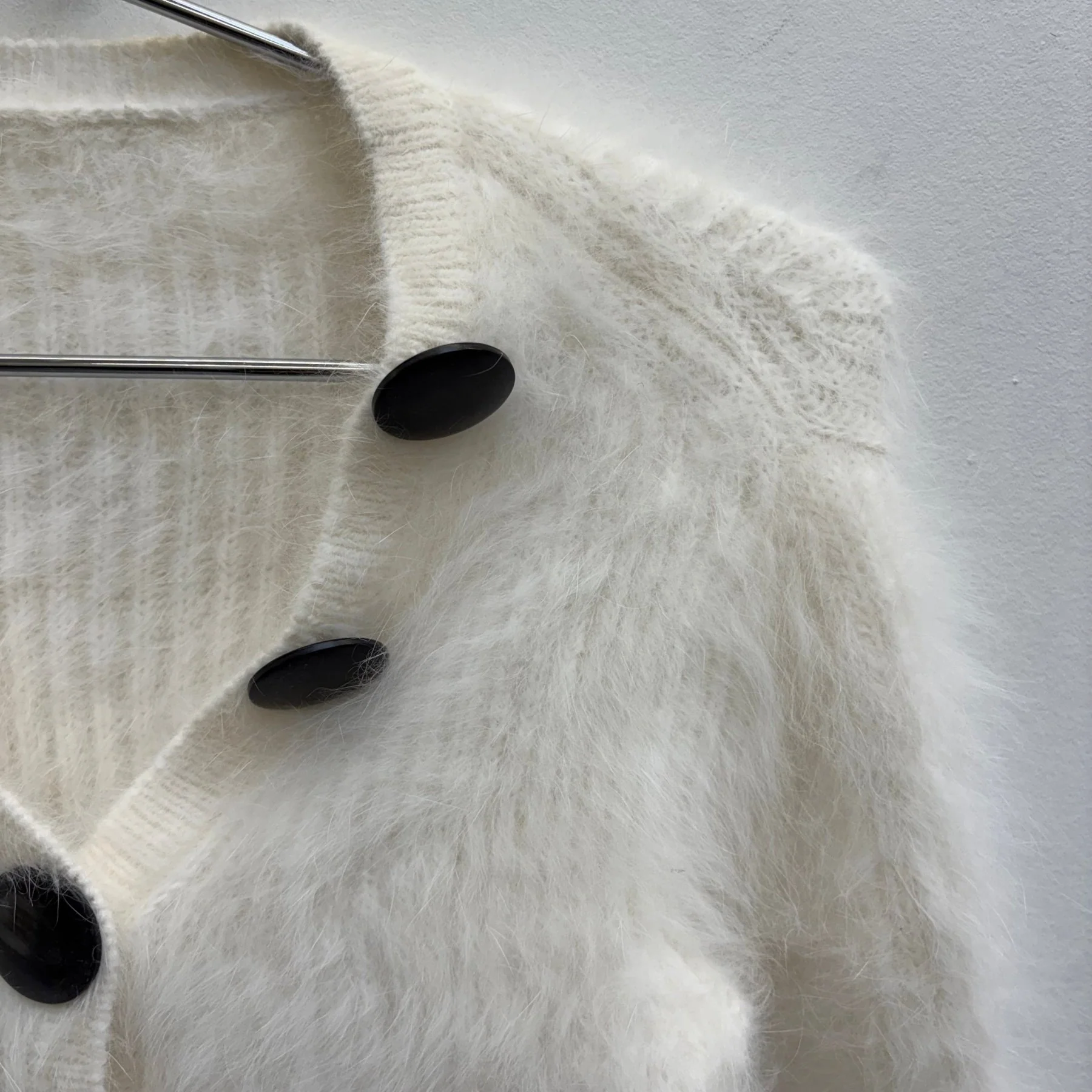 FW15 Balenciaga Angora Button Up Cardigan - Image 3