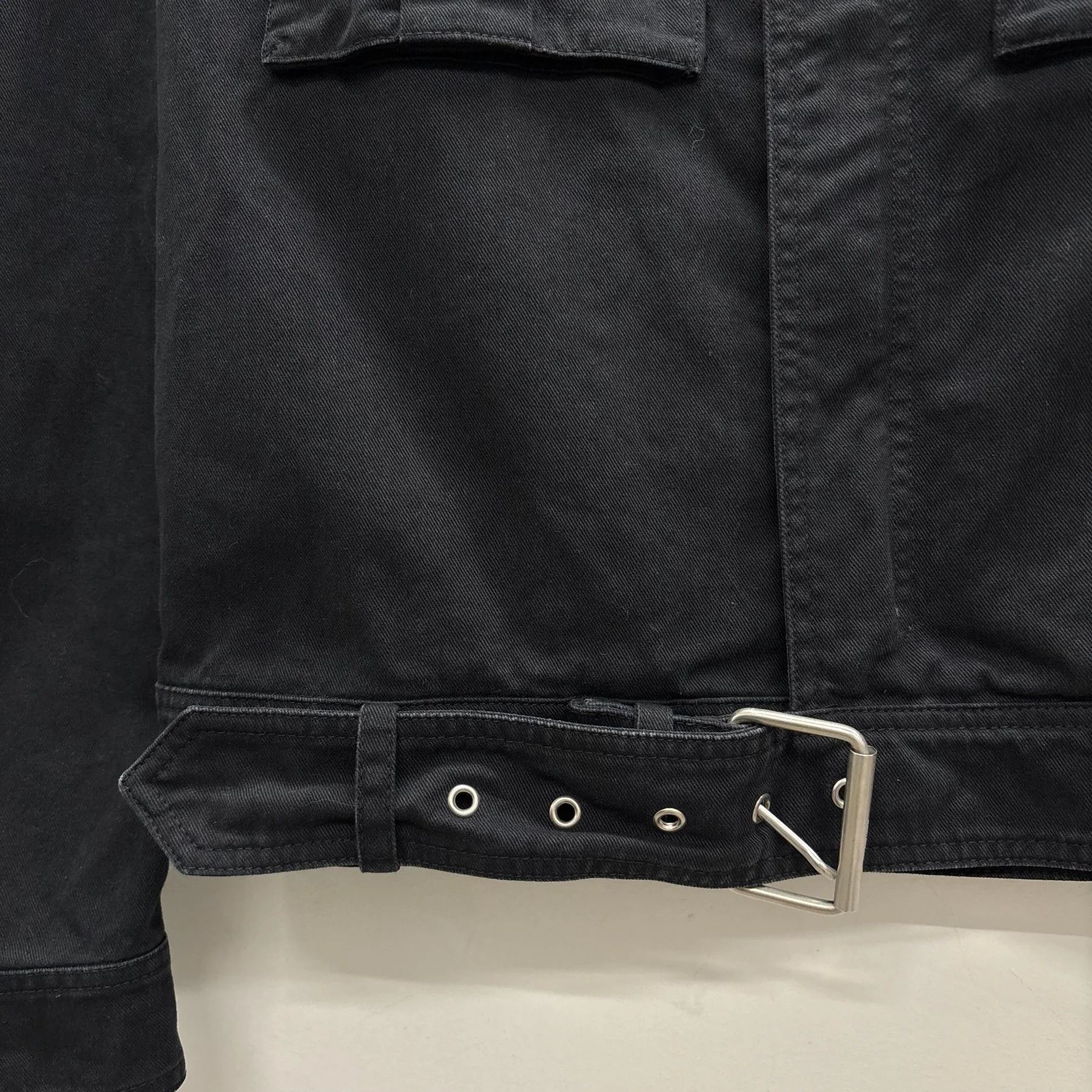 FW15 Saint Laurent Paris By Hedi Slimane Black Twill Utility Jacket - Image 5