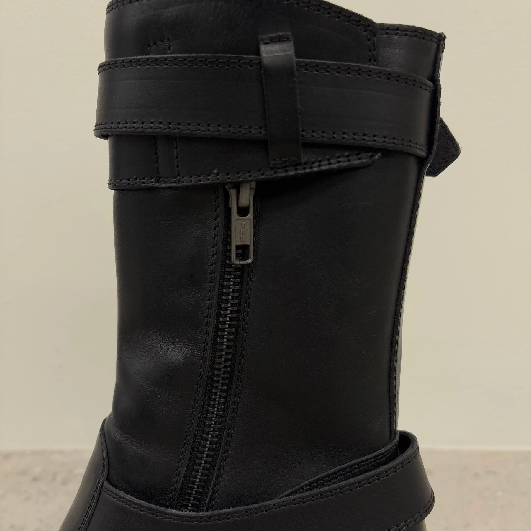 FW18 Ann Demeulemeester Leather Belt Heeled Boots - Image 9
