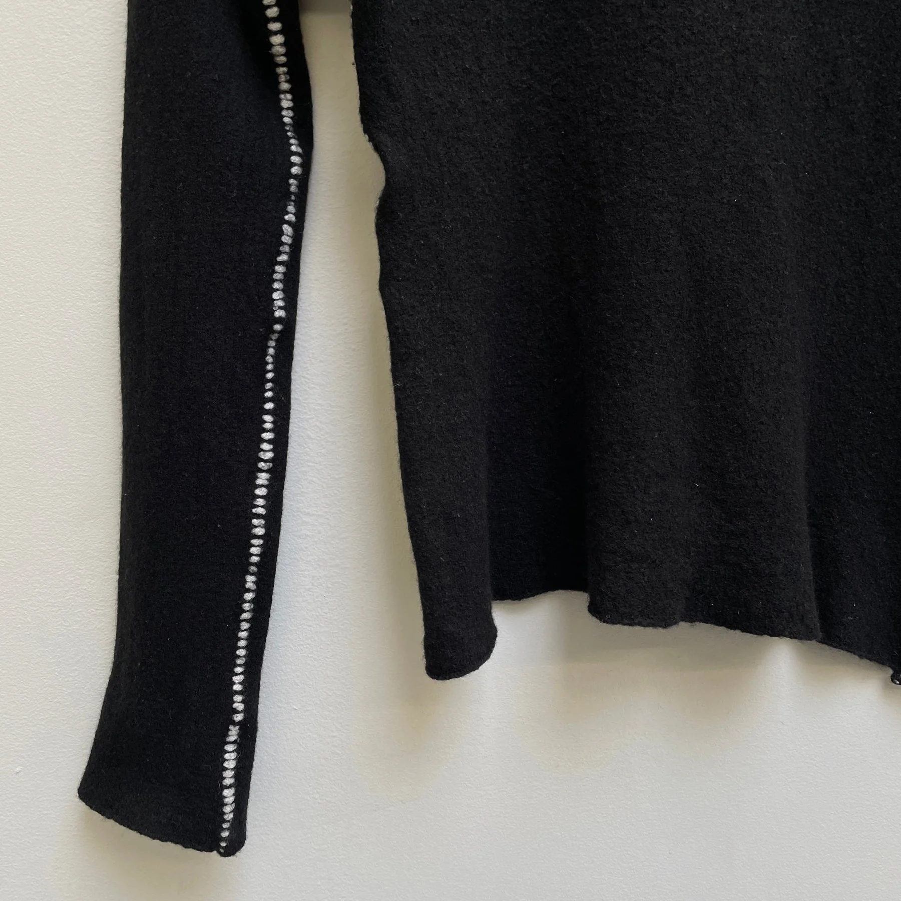 FW19 Ann Demeulemeester Contrast Stitching Wool Sweater - Image 5