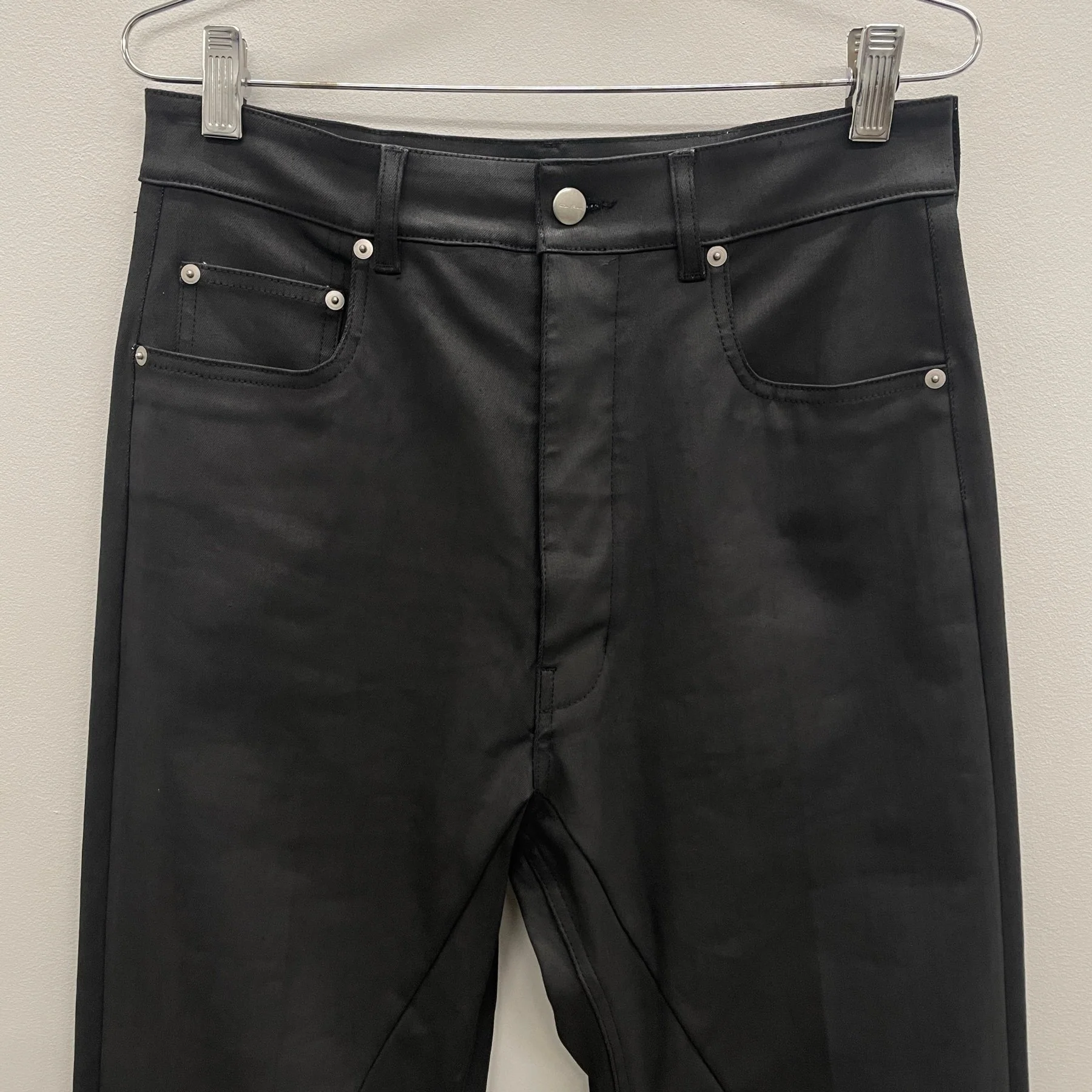FW24 Rick Owens “PORTERVILLE” Geth Jean Chalk Stretch Denim - Image 3