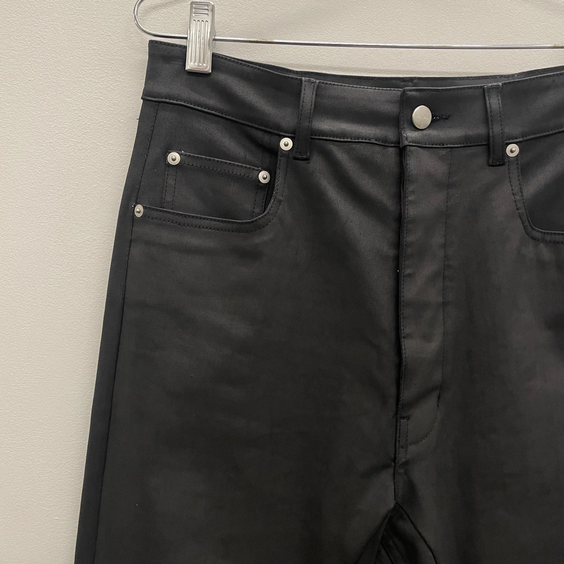 FW24 Rick Owens “PORTERVILLE” Geth Jean Chalk Stretch Denim - Image 4
