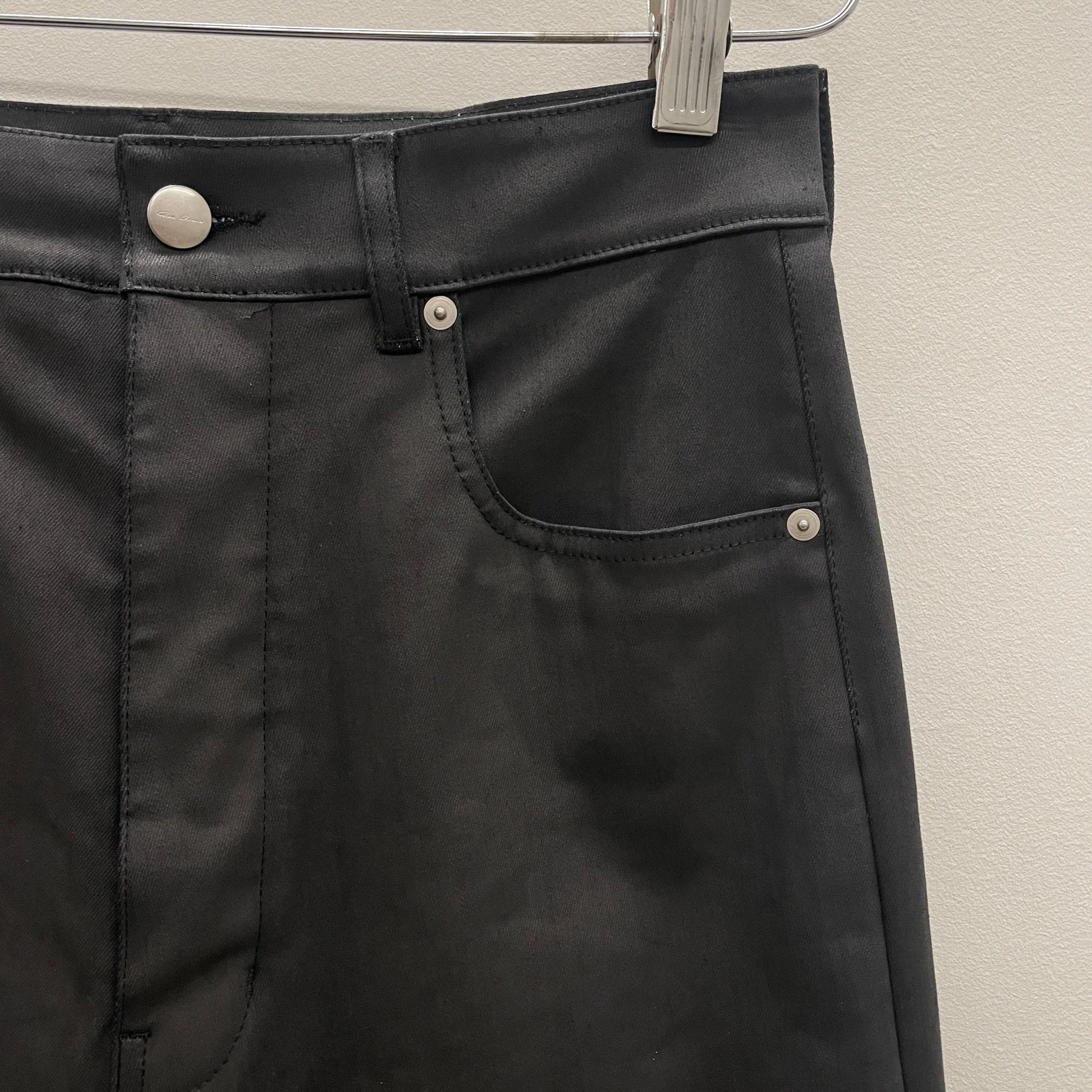 FW24 Rick Owens “PORTERVILLE” Geth Jean Chalk Stretch Denim - Image 6