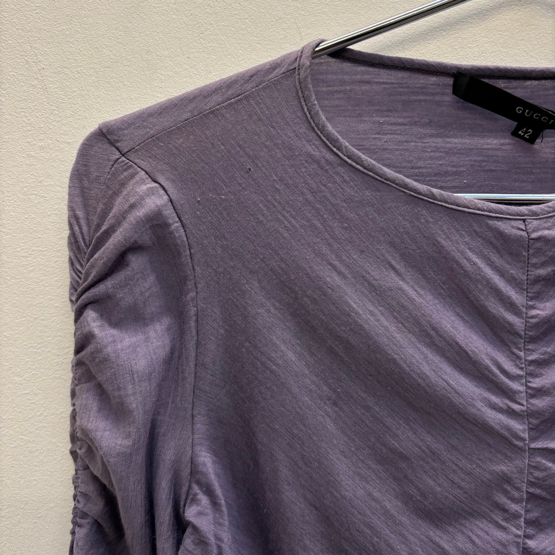 FW99 Gucci By Tom Ford Ruched Long Sleeve Top - Image 3