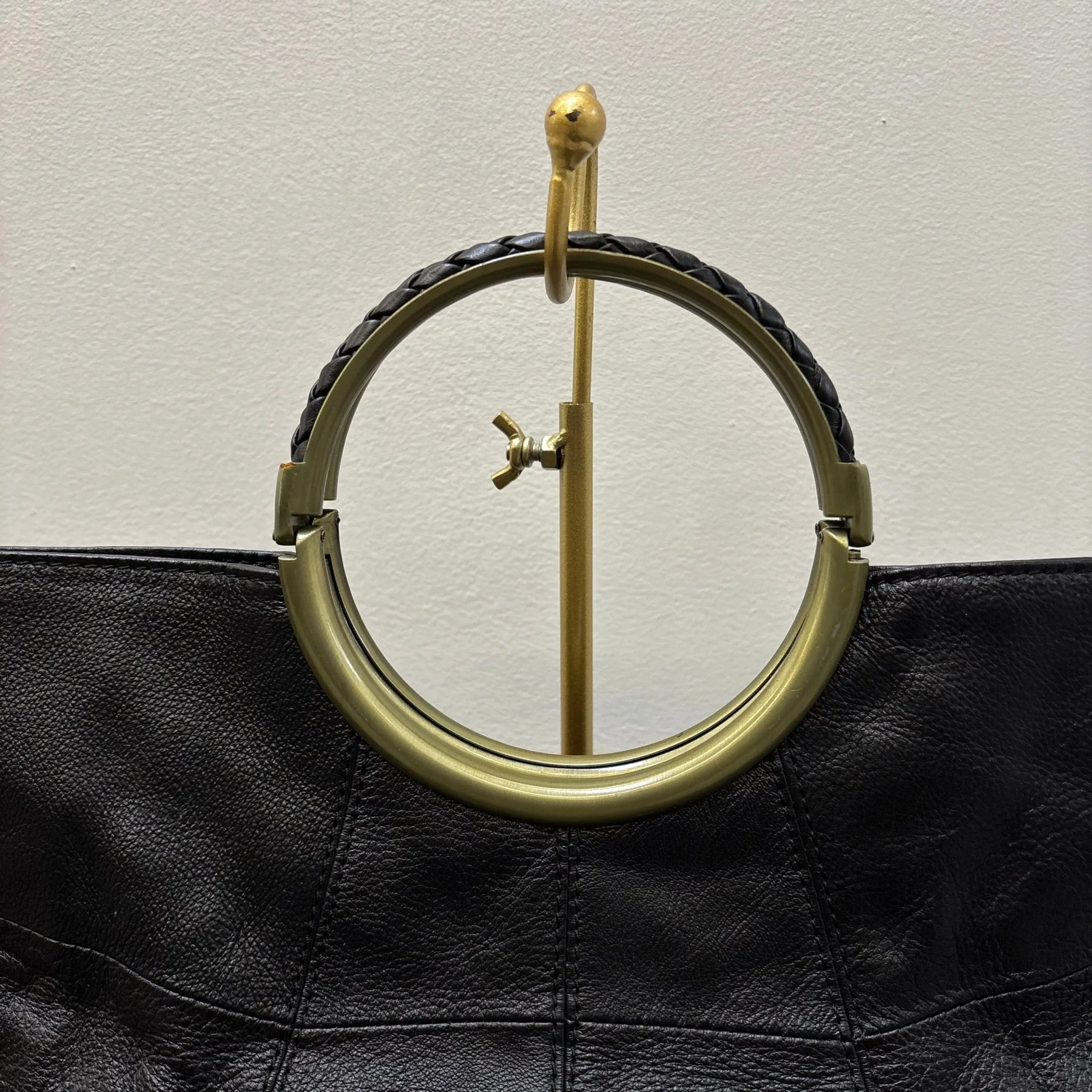 G.O.A. Patchwork Leather Circle Handle Handbag - Image 4