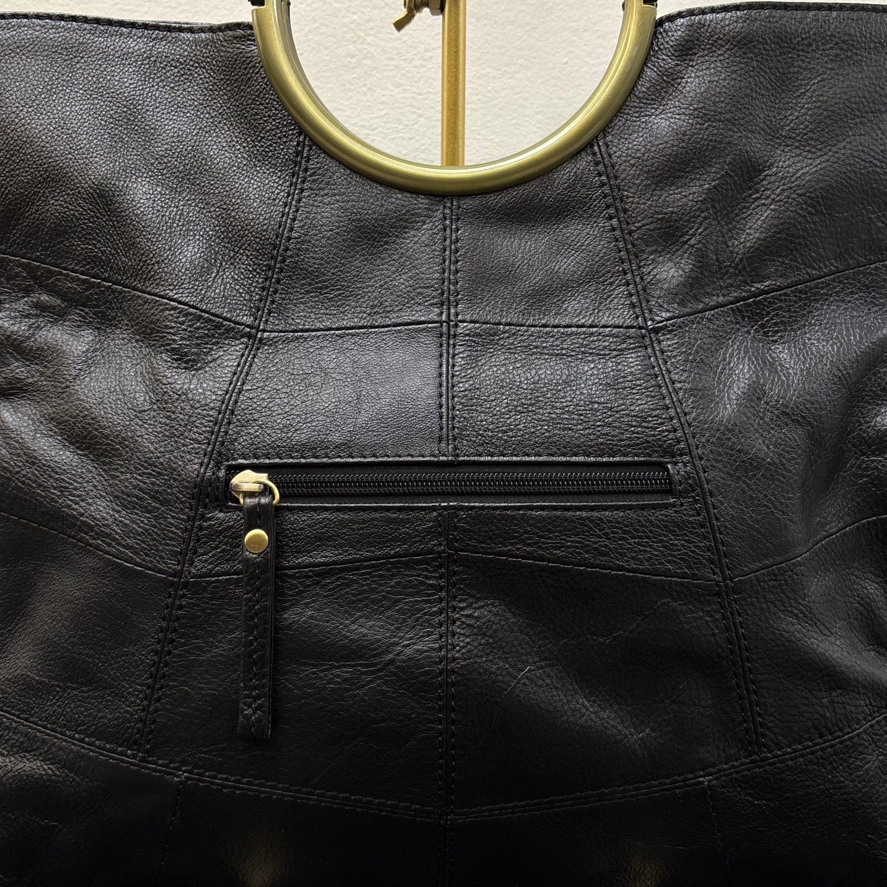 G.O.A. Patchwork Leather Circle Handle Handbag - Image 5