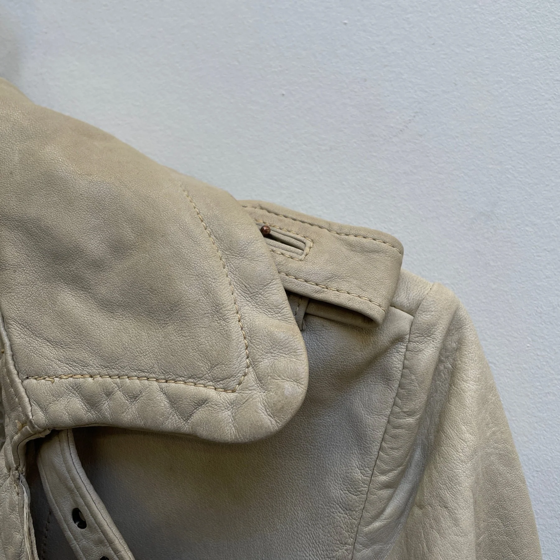 Giorgio Brato Double Breasted Leather Jacket - Image 8