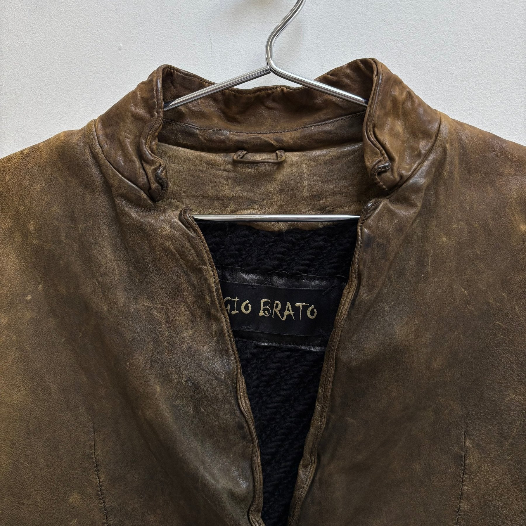 Giorgio Brato Leather Blazer Jacket - Image 3
