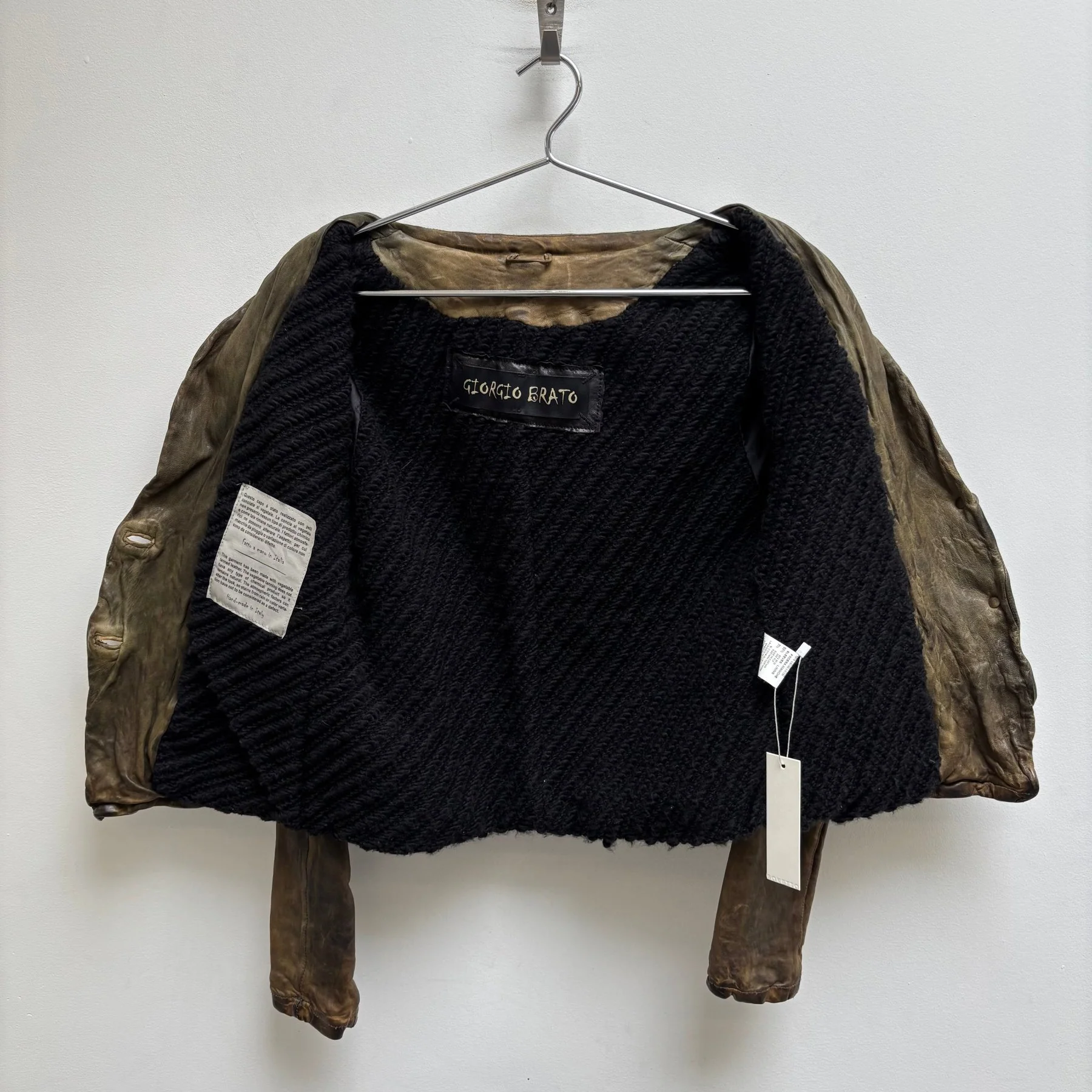 Giorgio Brato Leather Blazer Jacket - Image 9