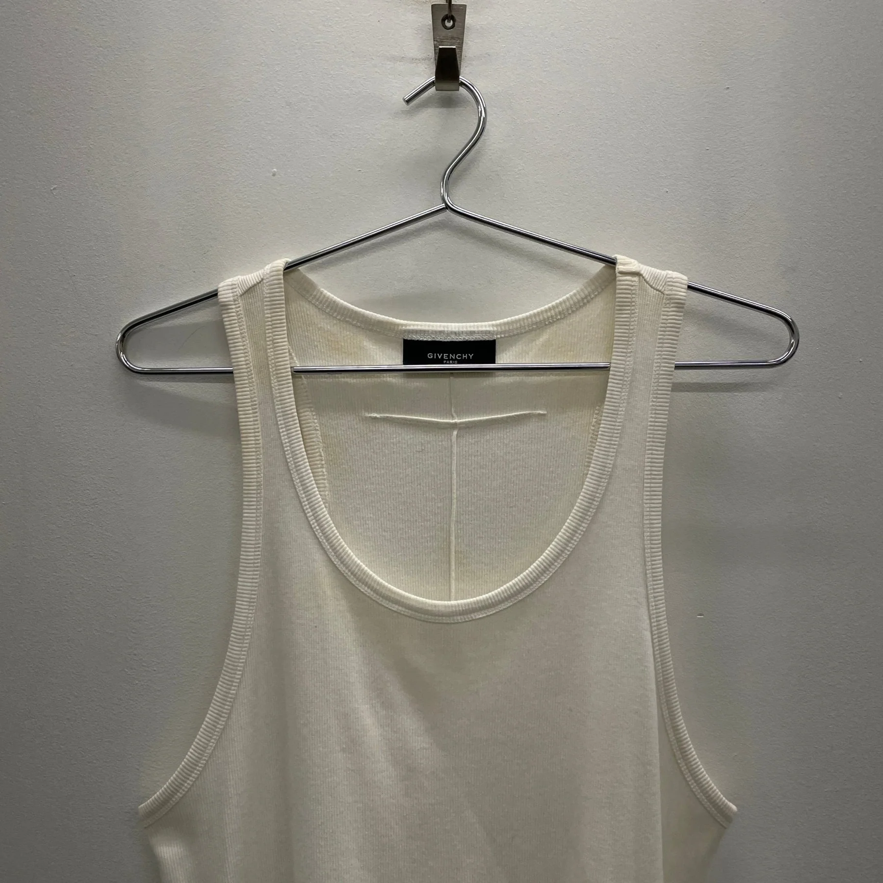 Givenchy by Ricardo Tisci White Ribbed Tank Top - Image 3
