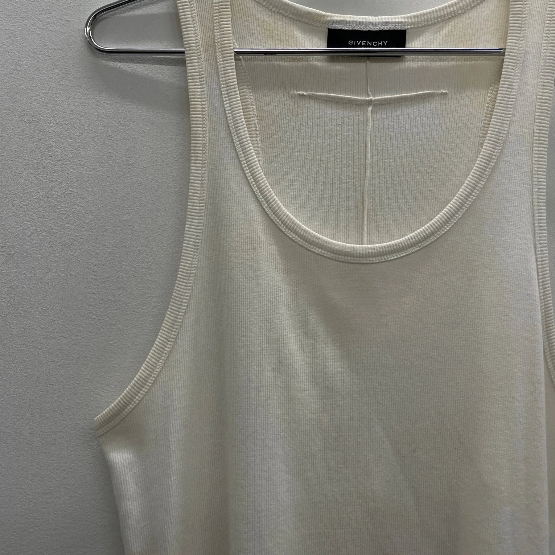 Givenchy by Ricardo Tisci White Ribbed Tank Top - Image 4