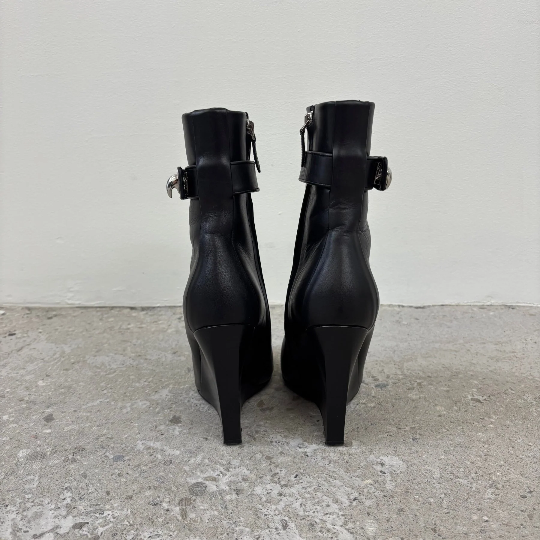 Givenchy Shark Lock Wedge Heel Boots - Image 4
