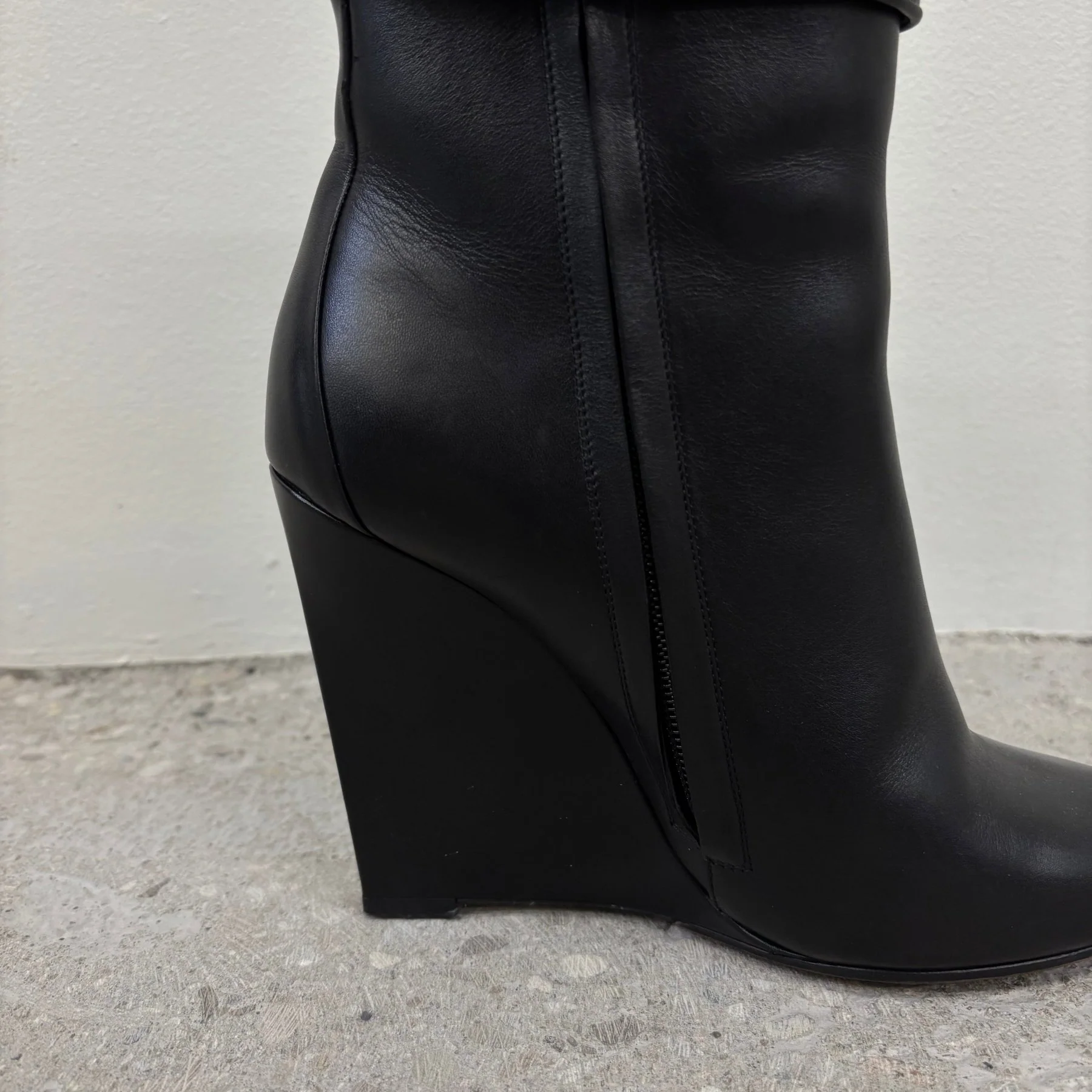 Givenchy Shark Lock Wedge Heel Boots - Image 5